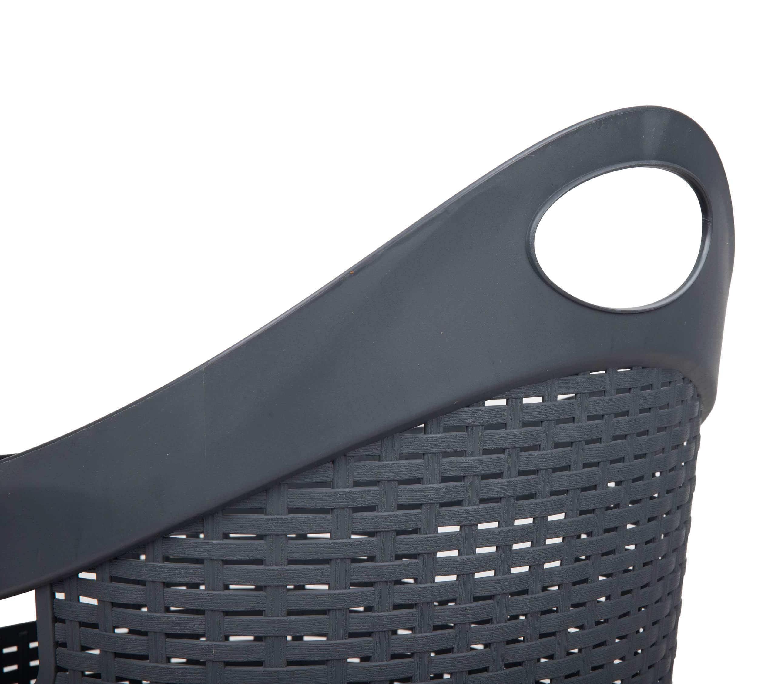 Mind Reader 60L Wheeled Hamper with Cutout Handle