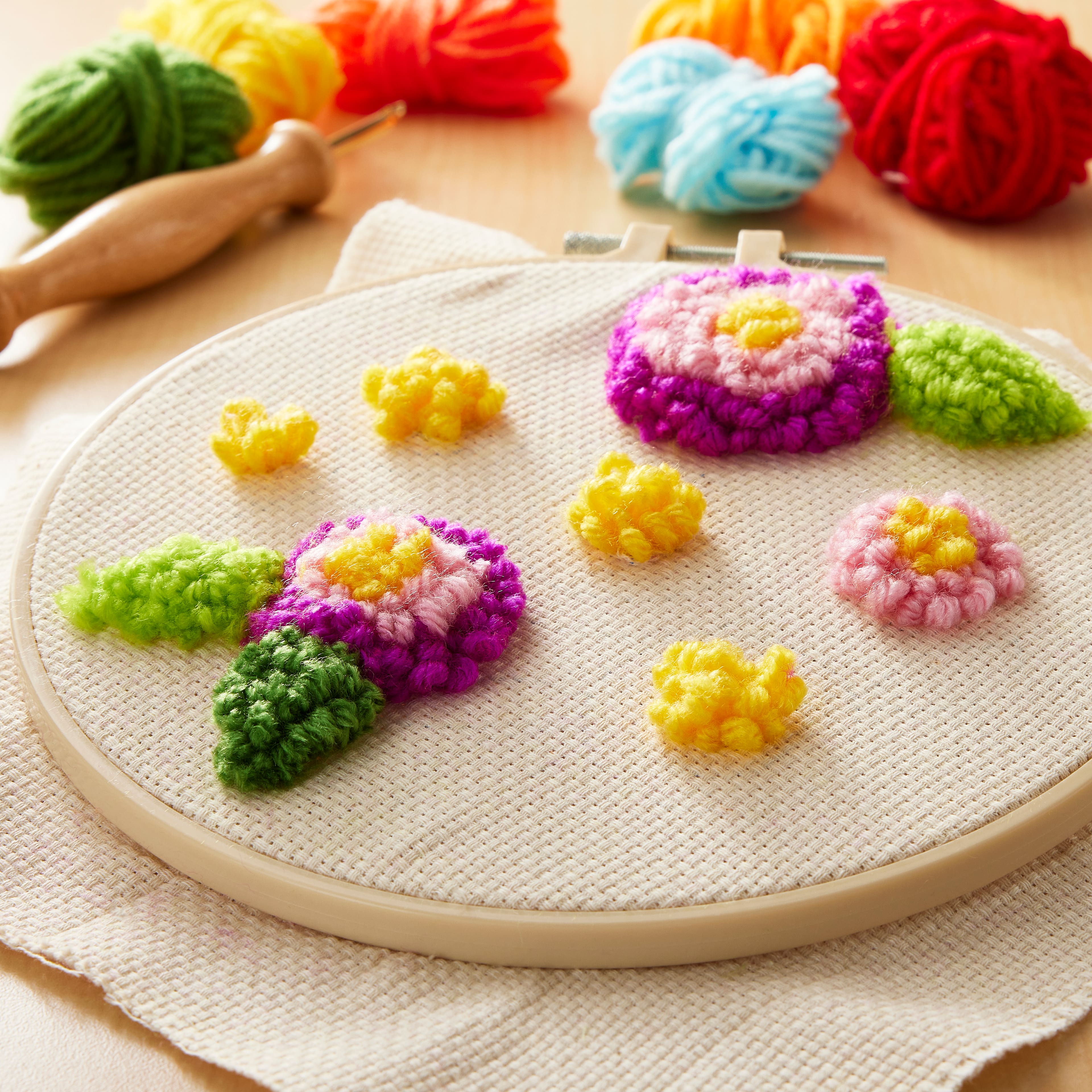 Flowers Punch Needle Kit by Loops & Threads®