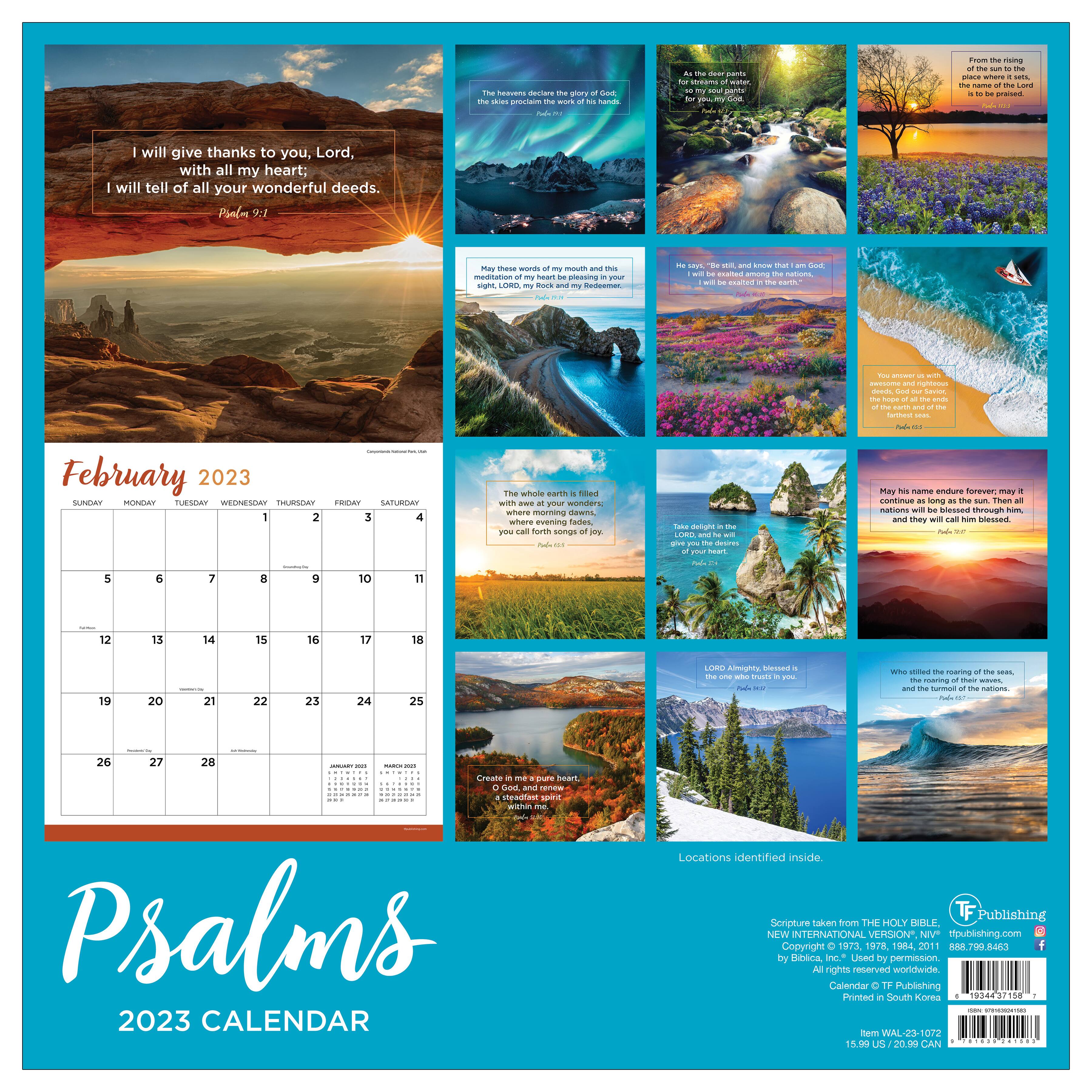 TF Publishing 2023 Psalms Wall Calendar Michaels