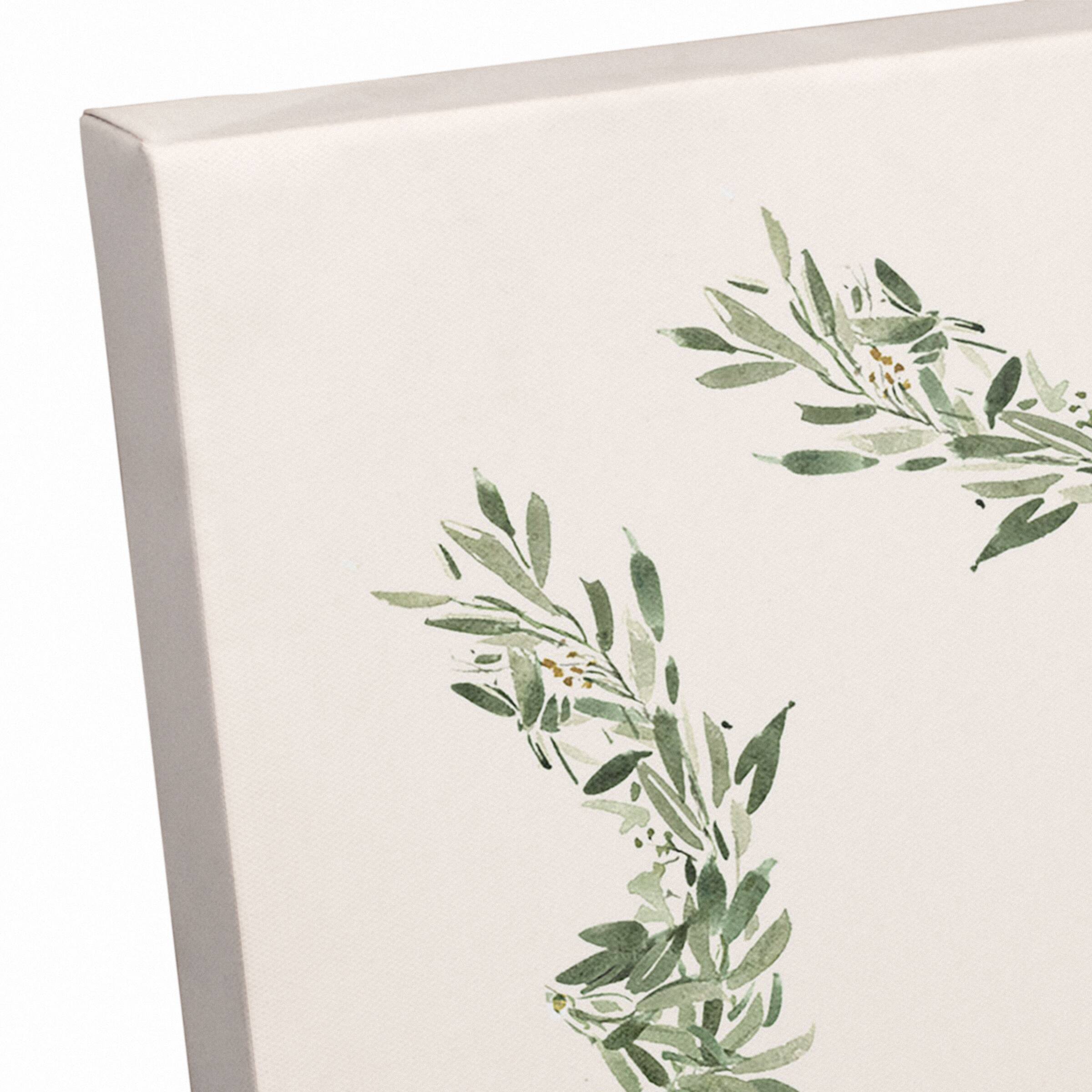 Garlan Border Christmas Tree Canvas Wall Art