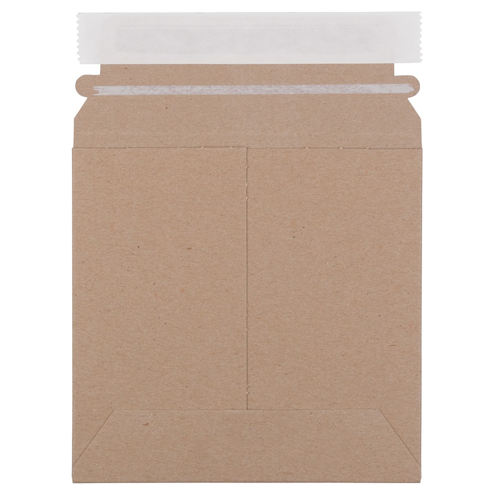 JAM Paper 6" x 6" Brown Kraft Flat Photo Mailer Peel & Seal Closure Envelopes, 6ct.