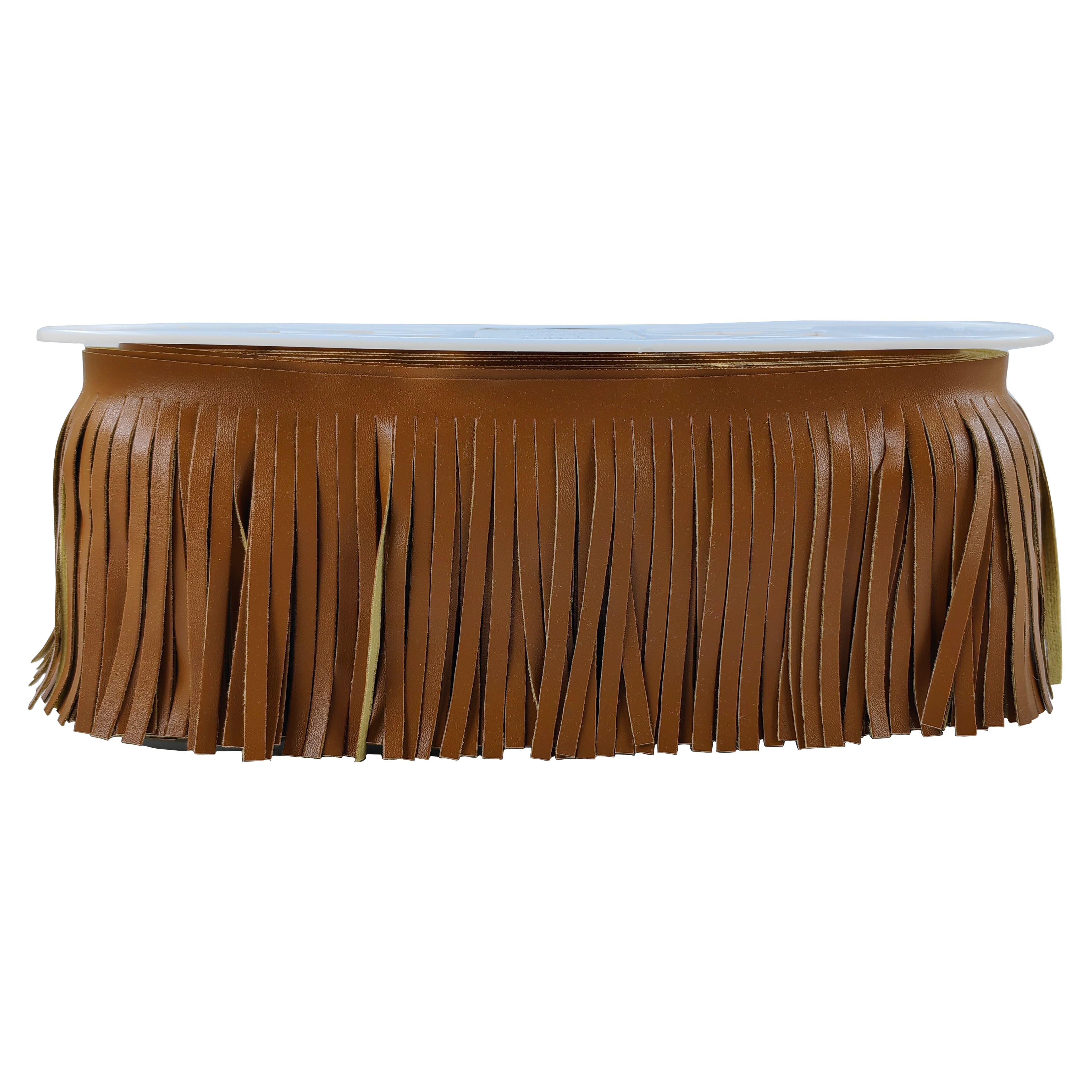 4&#x22; Faux Leather Fringe Trim by Celebrate It&#xAE;