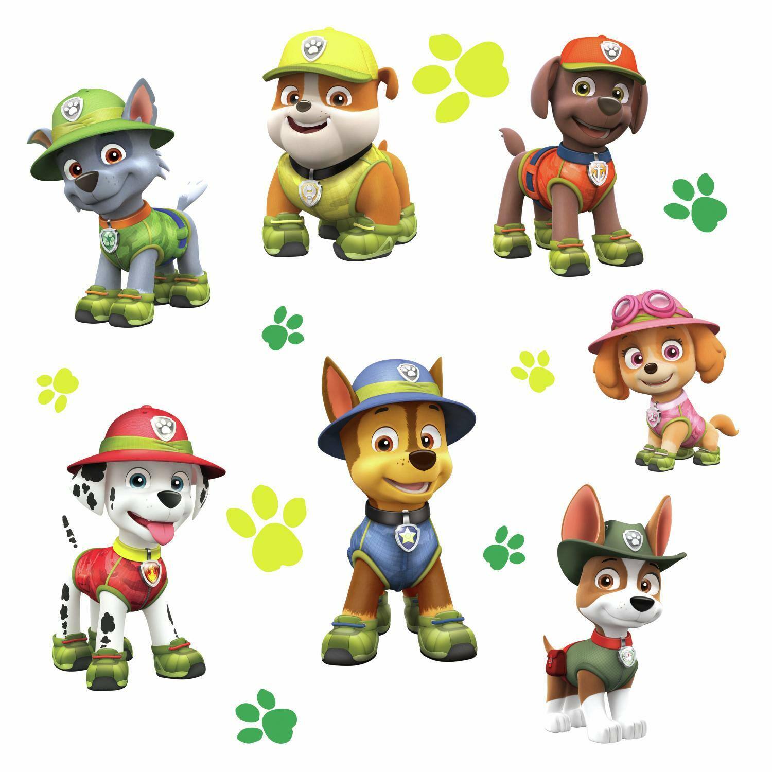 RoomMates Paw Patrol Jungle Peel &#x26; Stick Giant Wall Decals