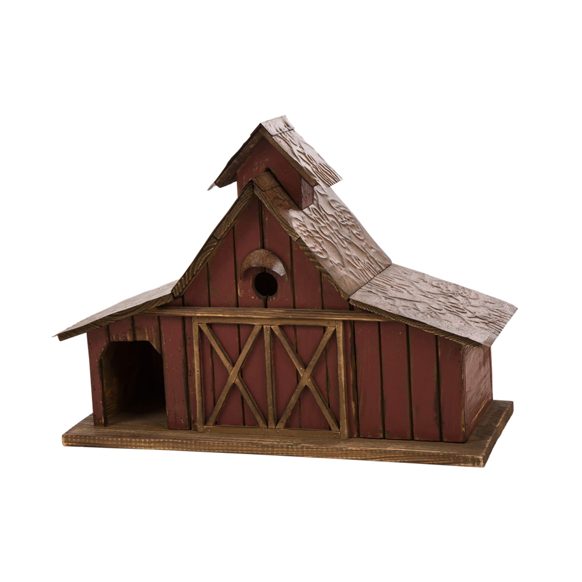 Glitzhome&#xAE; 20.67&#x22; Extra-Large Rustic Wood Barn Birdhouse