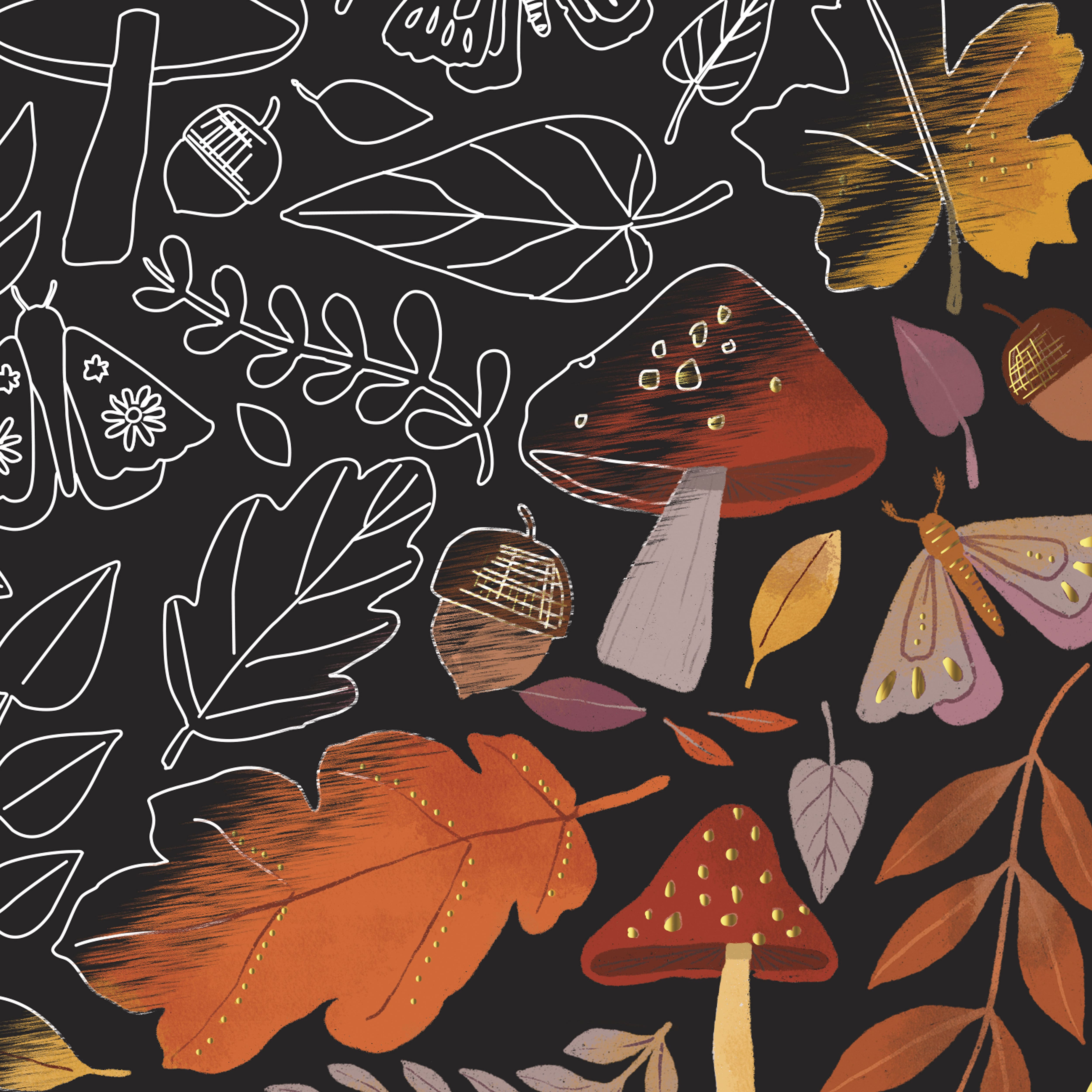 Brea Reese™ 6" x 8" Festive Harvest Scratch Art Paper Pad