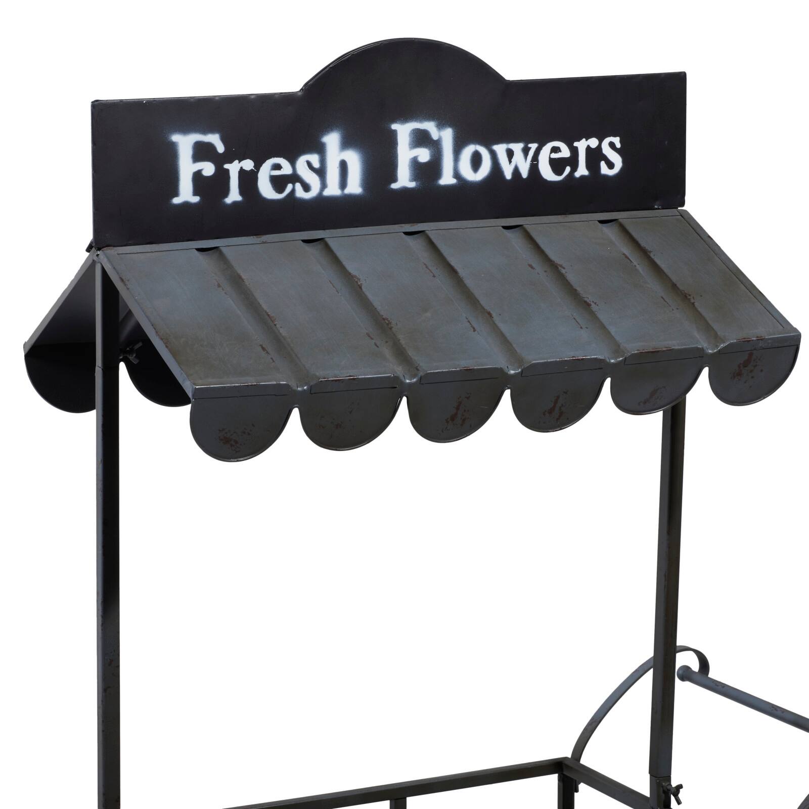 Black Metal Farmhouse Plantstand, 32&#x22; x 44&#x22;