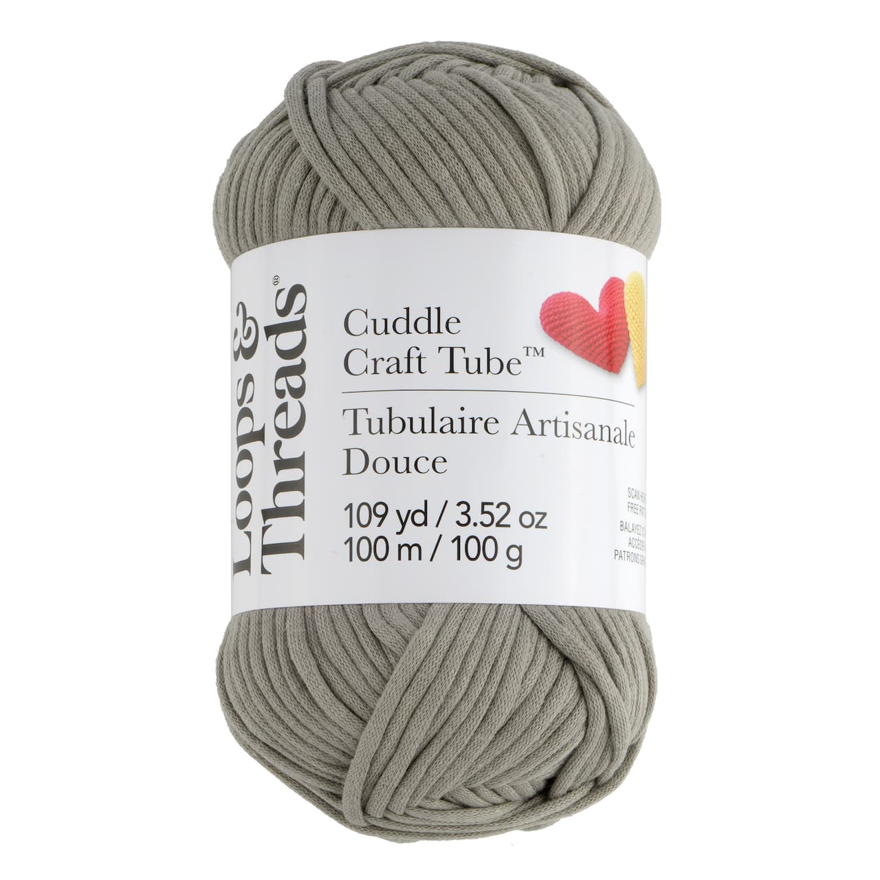 Cuddle Craft Tube™ Yarn by Loops & Threads®, Color: Perfect Pewter ...