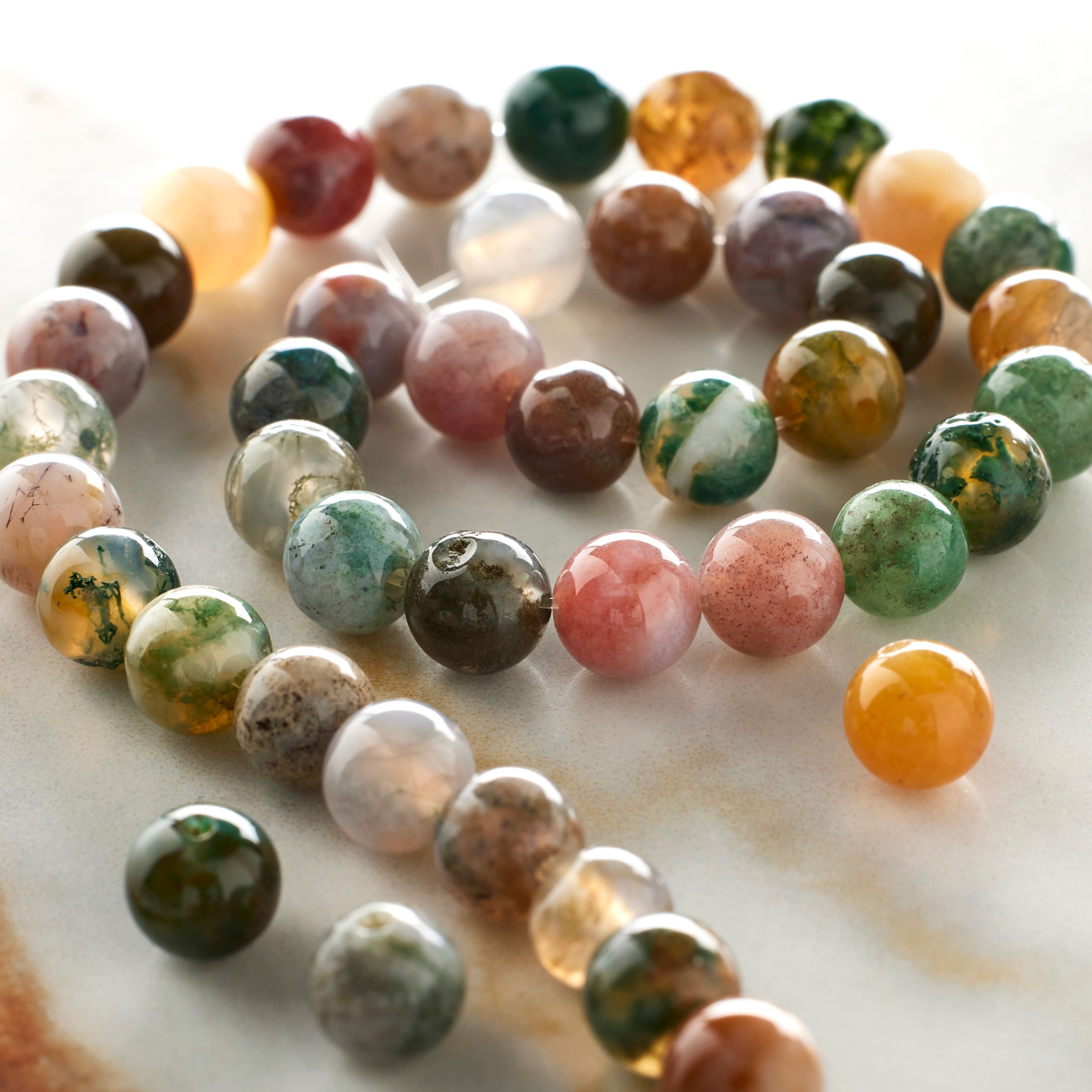 12 Pack: Multicolor Round Fancy Jasper Beads, 6mm by Bead Landing&#x2122;