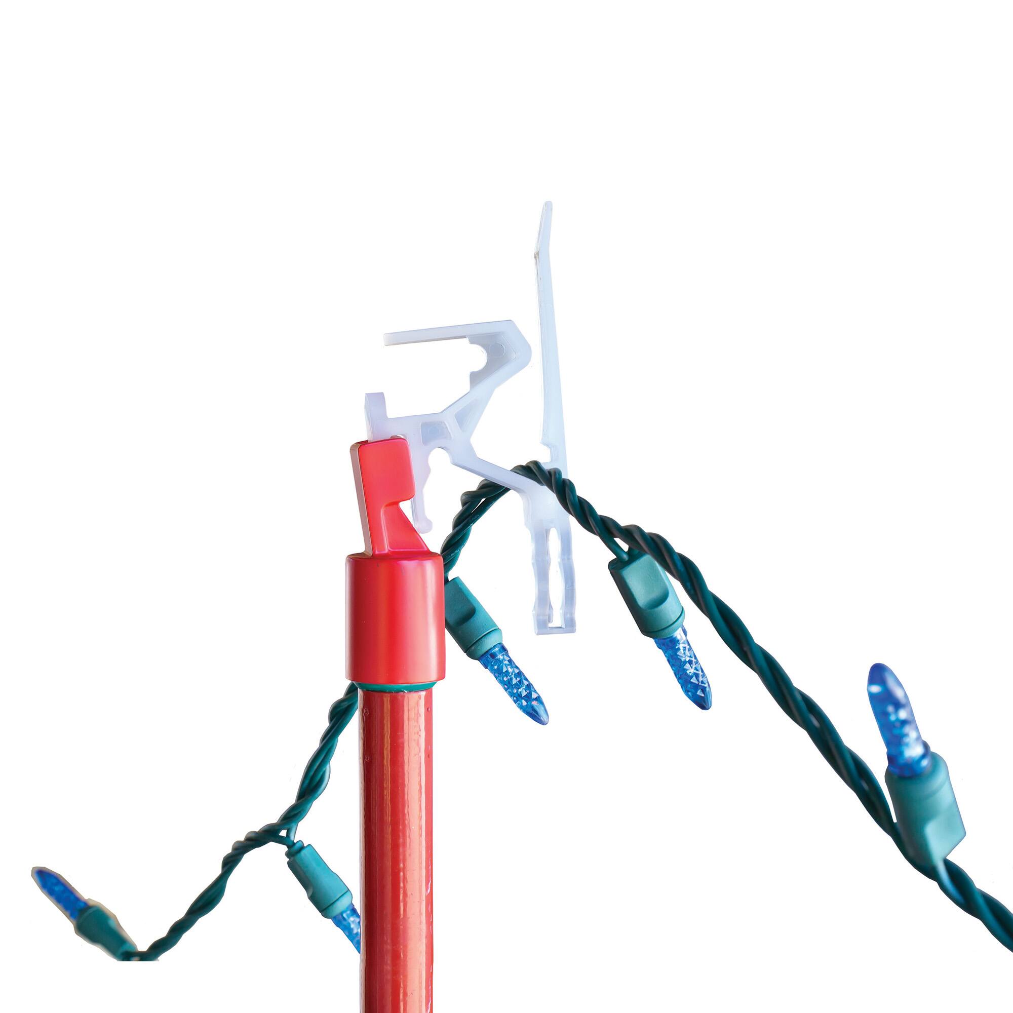 Set of 25 Ladderless Red and Green Light Hanging Kit  11ft