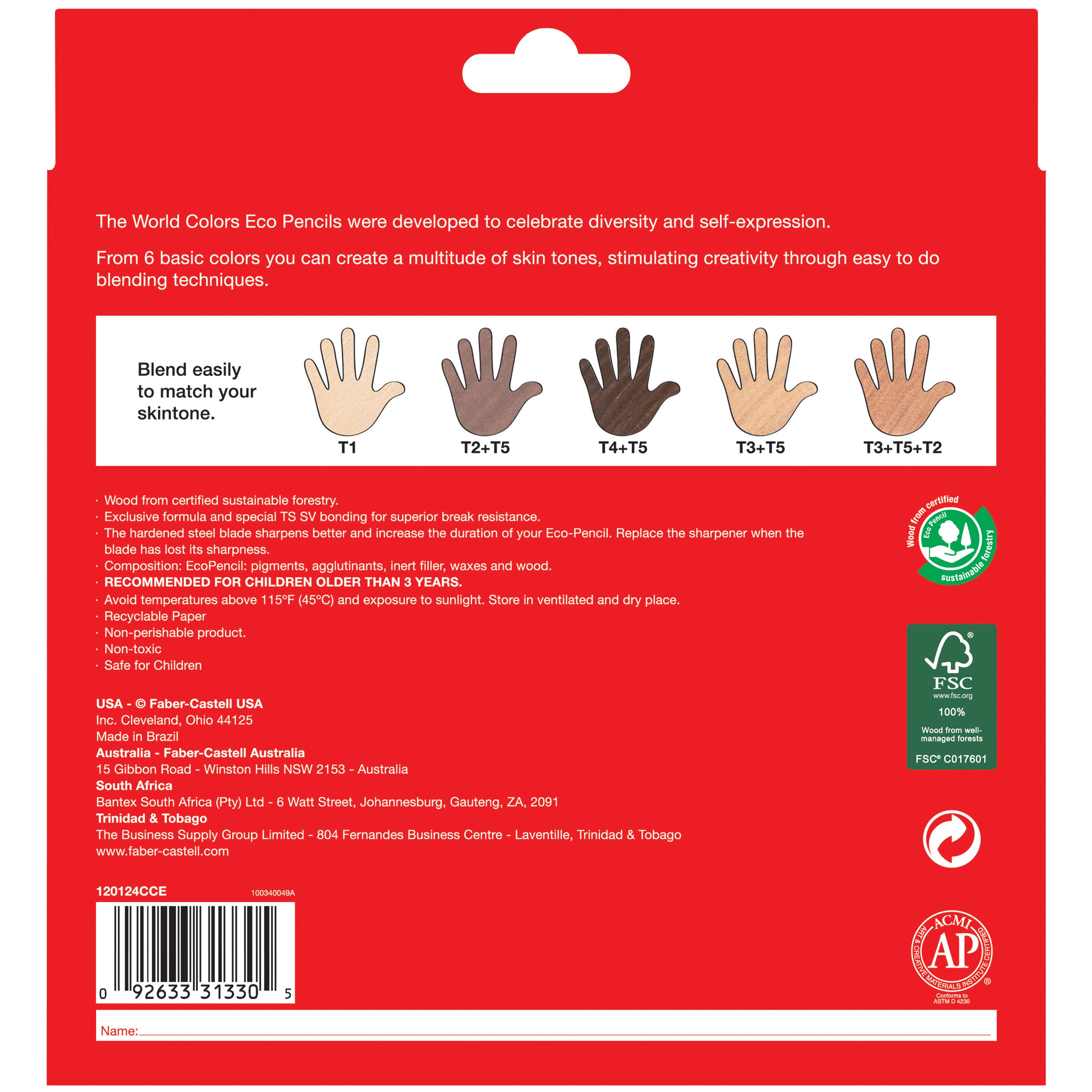 Faber-Castell 27 Color World Colors EcoPencils