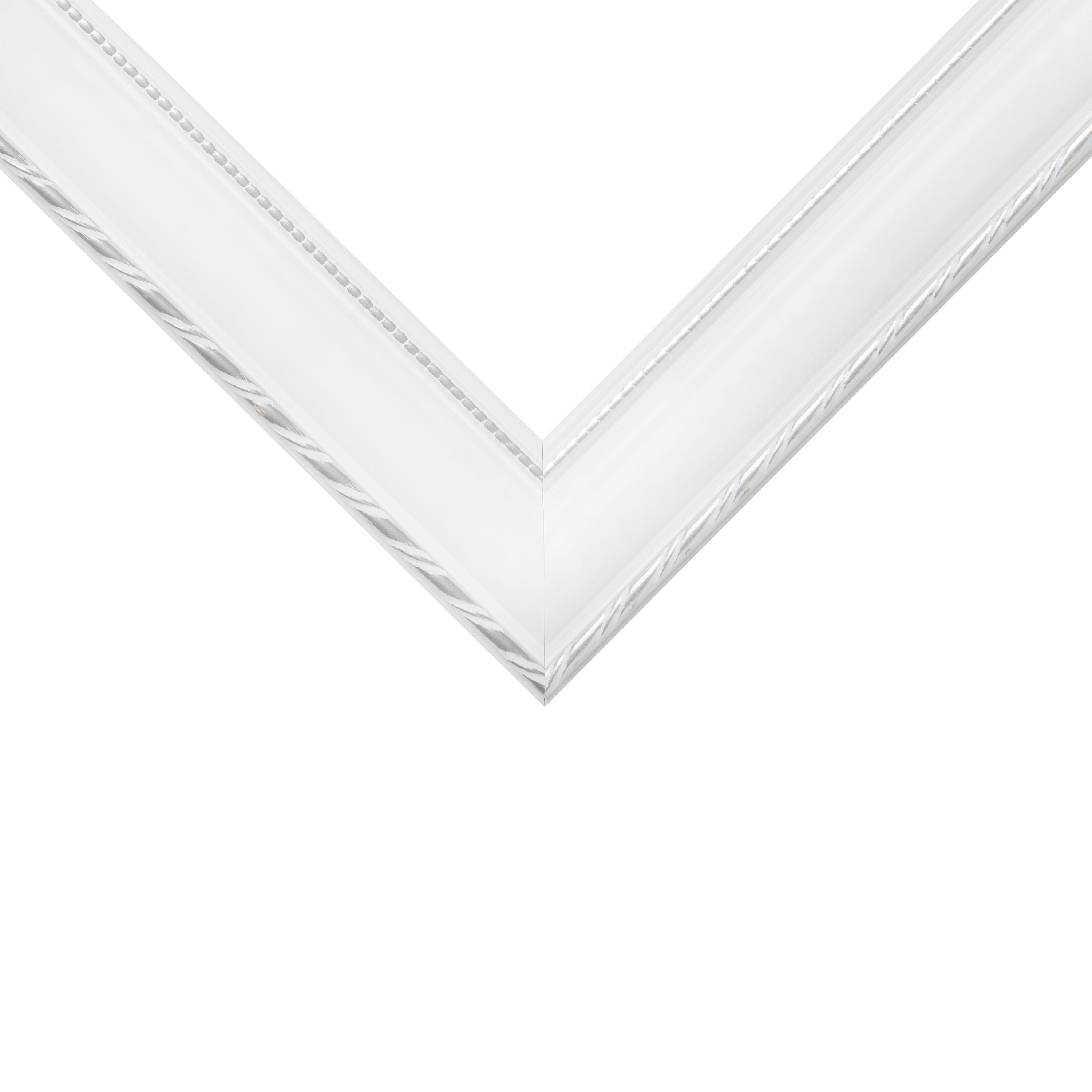 4 Pack Craig Frames Victoria White & Silver Picture Frame with Mat