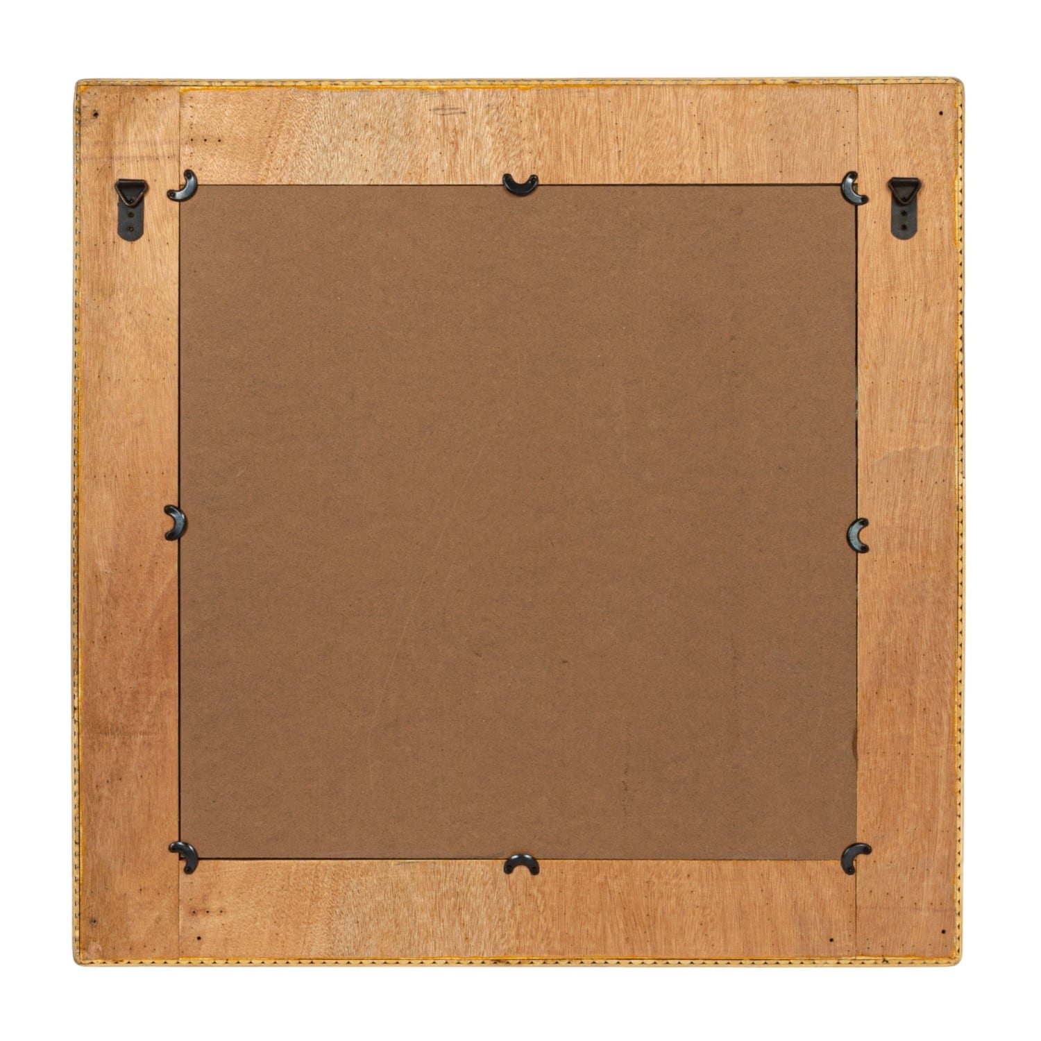 Hello Honey&#xAE; 28&#x22; Natural Brown Bamboo Square Wall Mirror