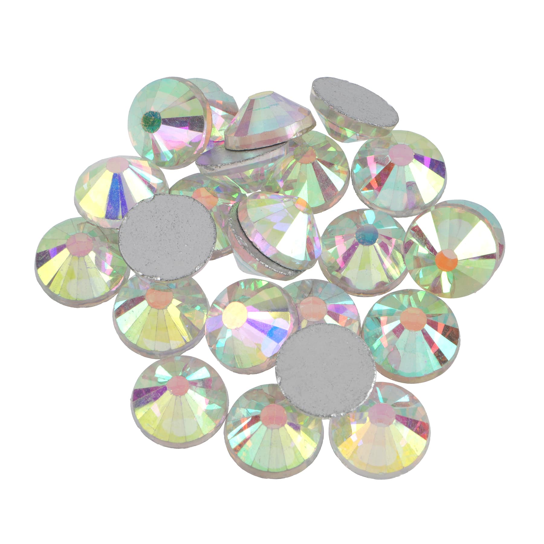SS48 Clear Aurora Borealis Round Flatback Glass Rhinestones, 144ct. by Bead Landing™