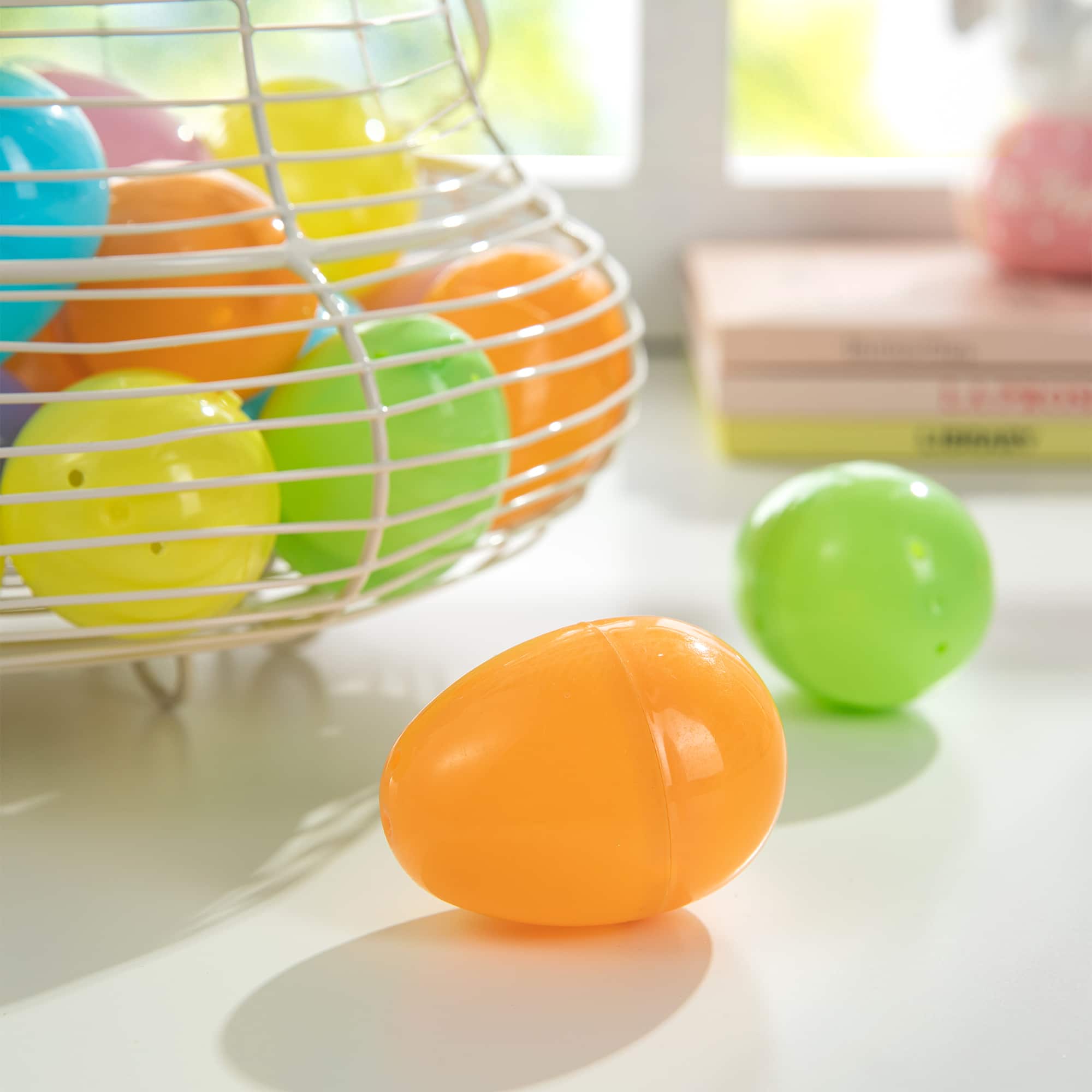 Glitzhome® 6 Colors Easter Plastic Fillable Eggs, 90ct.