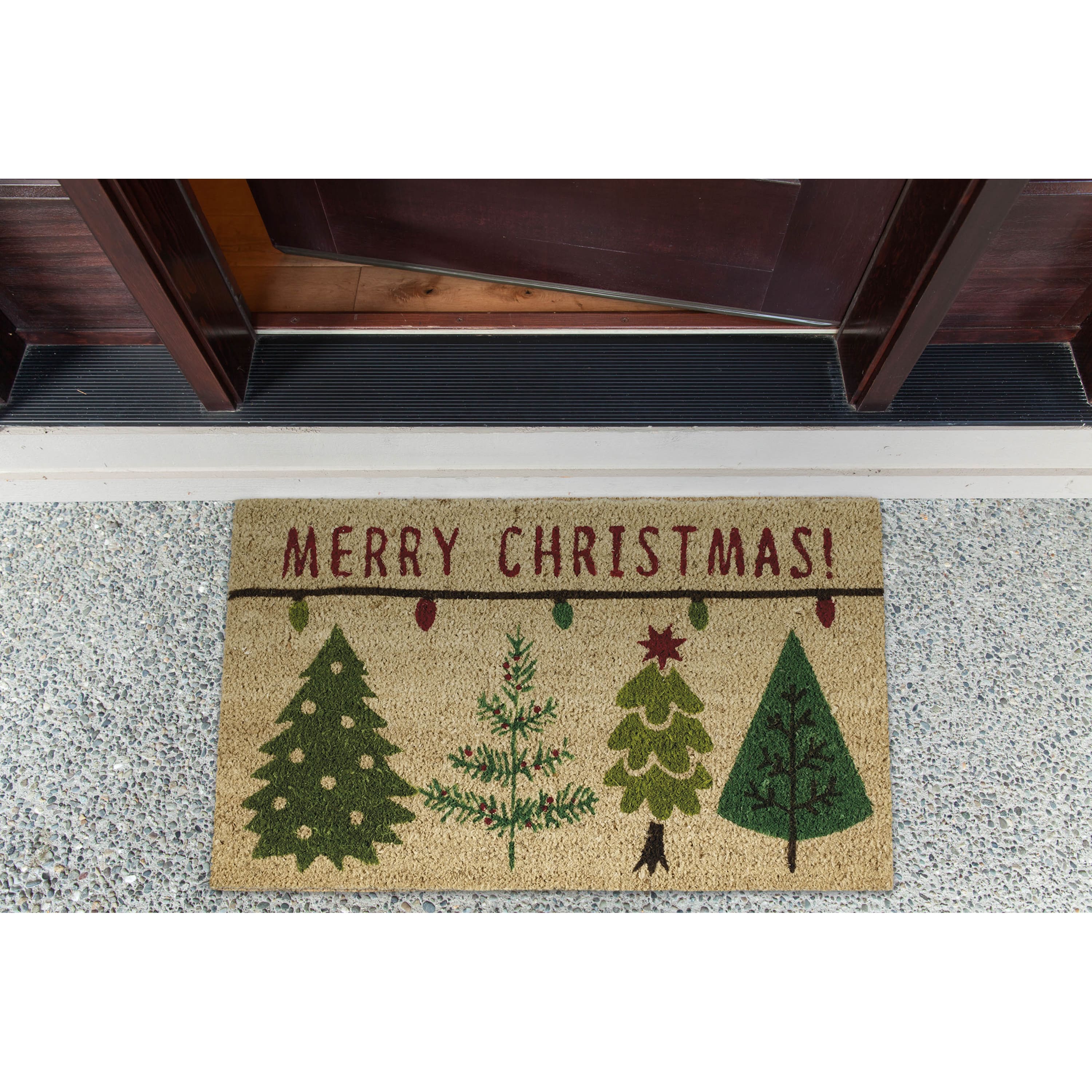 DII® Merry Christmas Trees Doormat