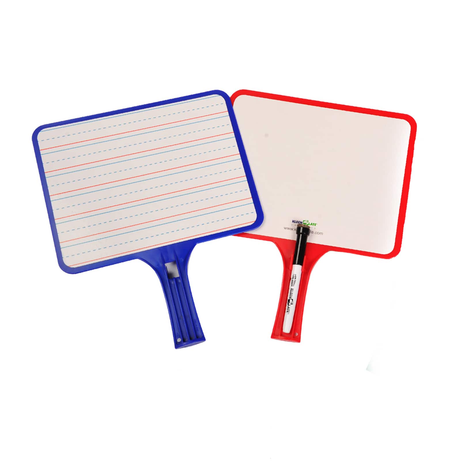 KleenSlate® Blank & Lined Double-Sided Rectangular Dry Erase Paddles with Markers, 10 Sets
