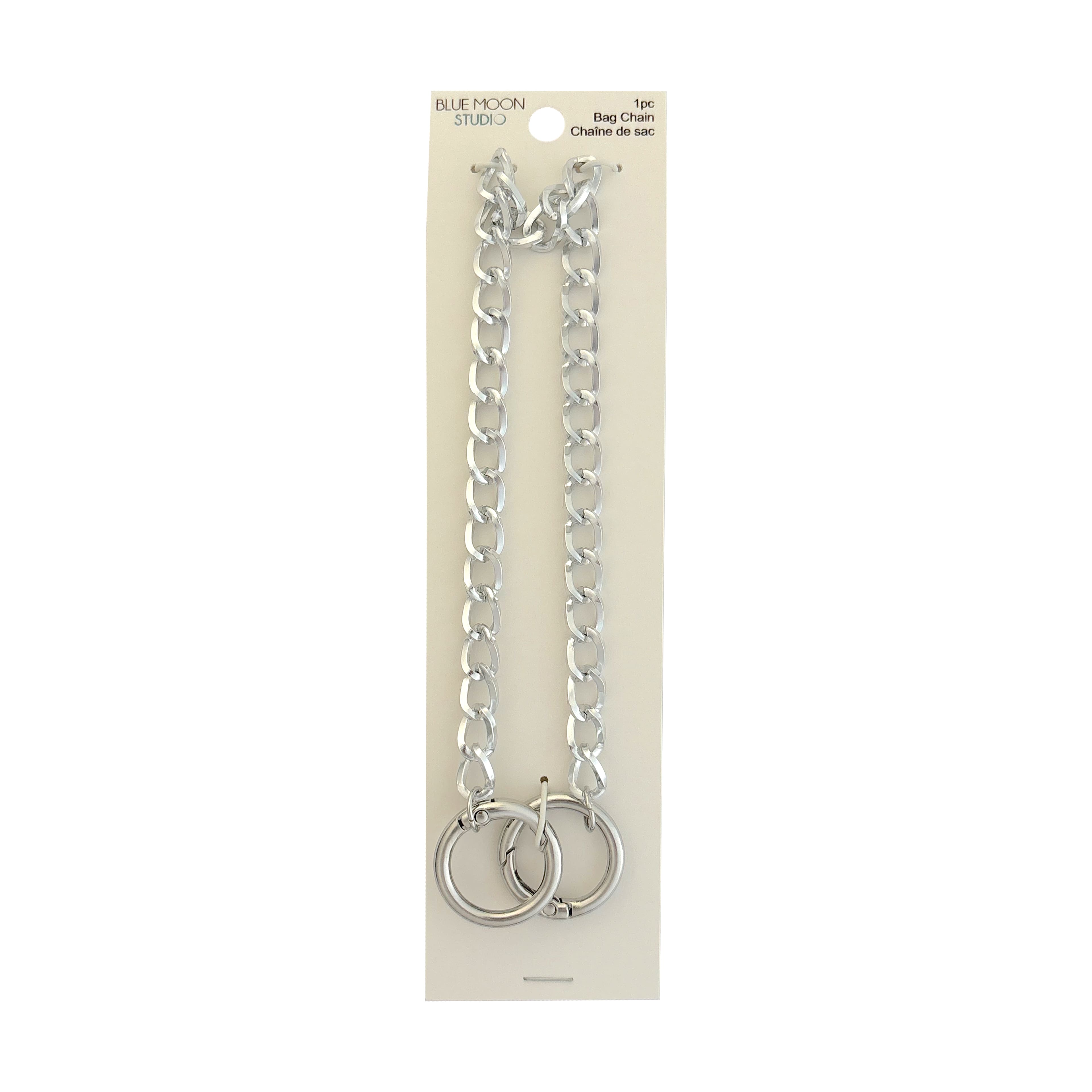 Blue Moon Studio™ 10.25" Silver Bag Chain with Circle Clasps
