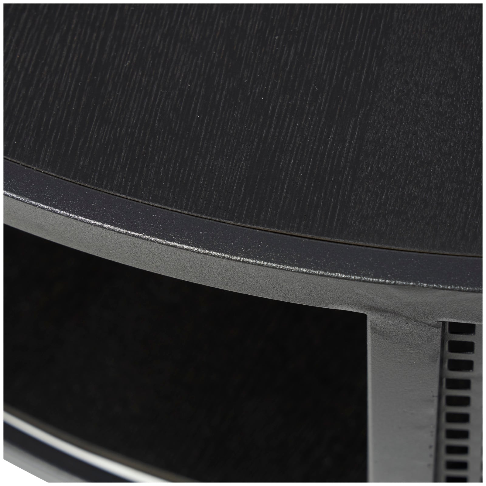 32&#x22; Black Metal Open Grid Frame Coffee Table