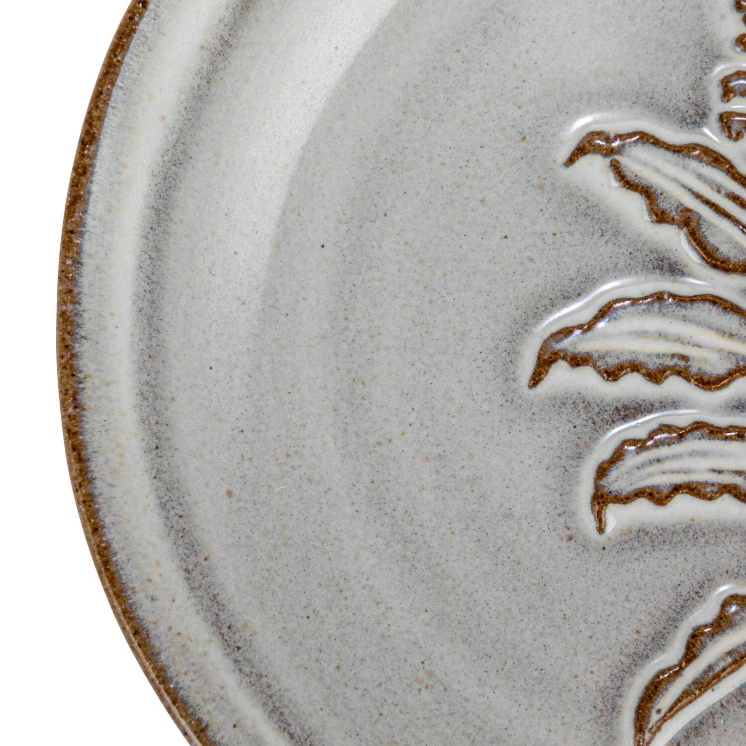 Hello Honey® 5" Cream & Brown Round Reactive Glaze Stoneware Dish Set