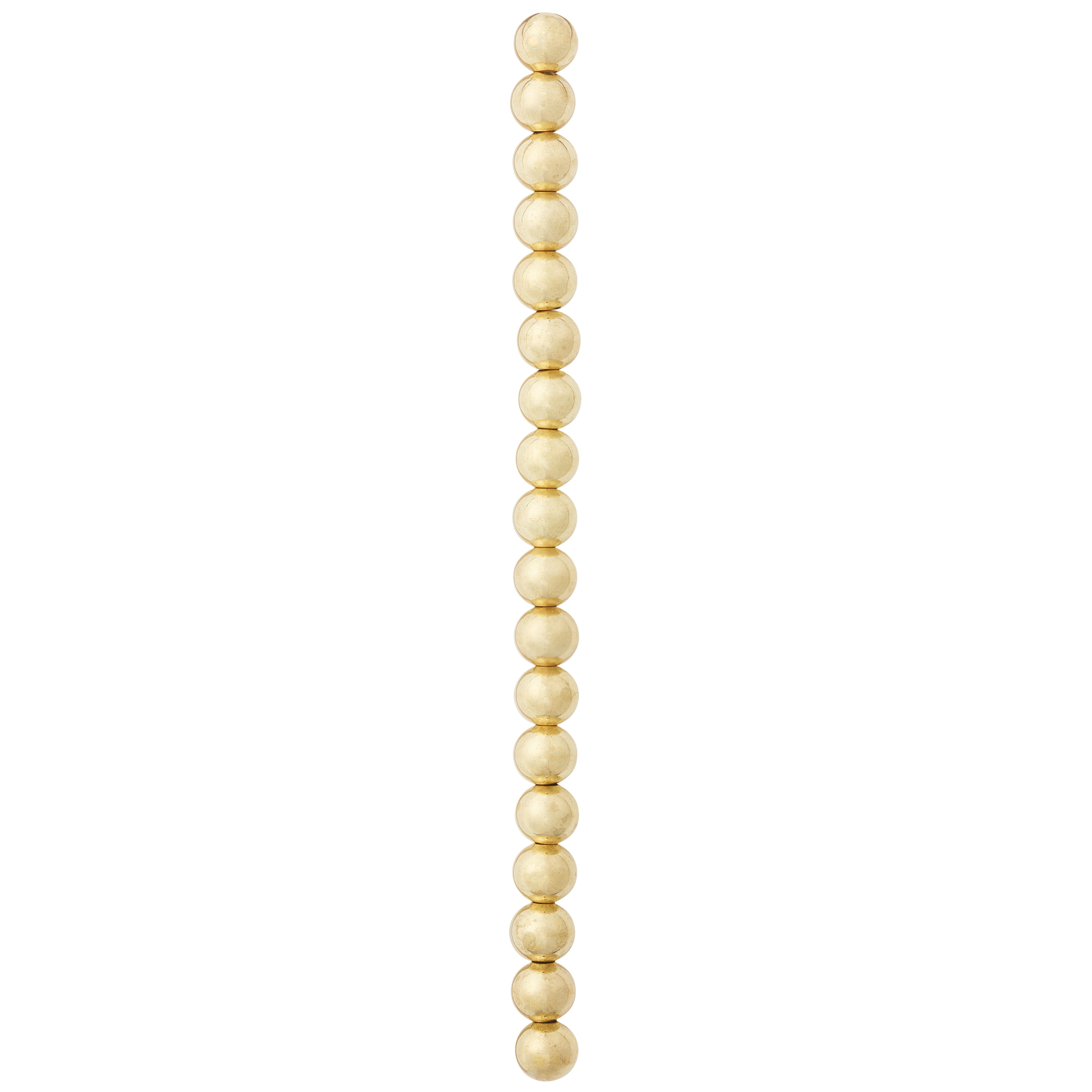 12 Pack: Gold Metal Round Beads, 8mm by Bead Landing&#x2122;