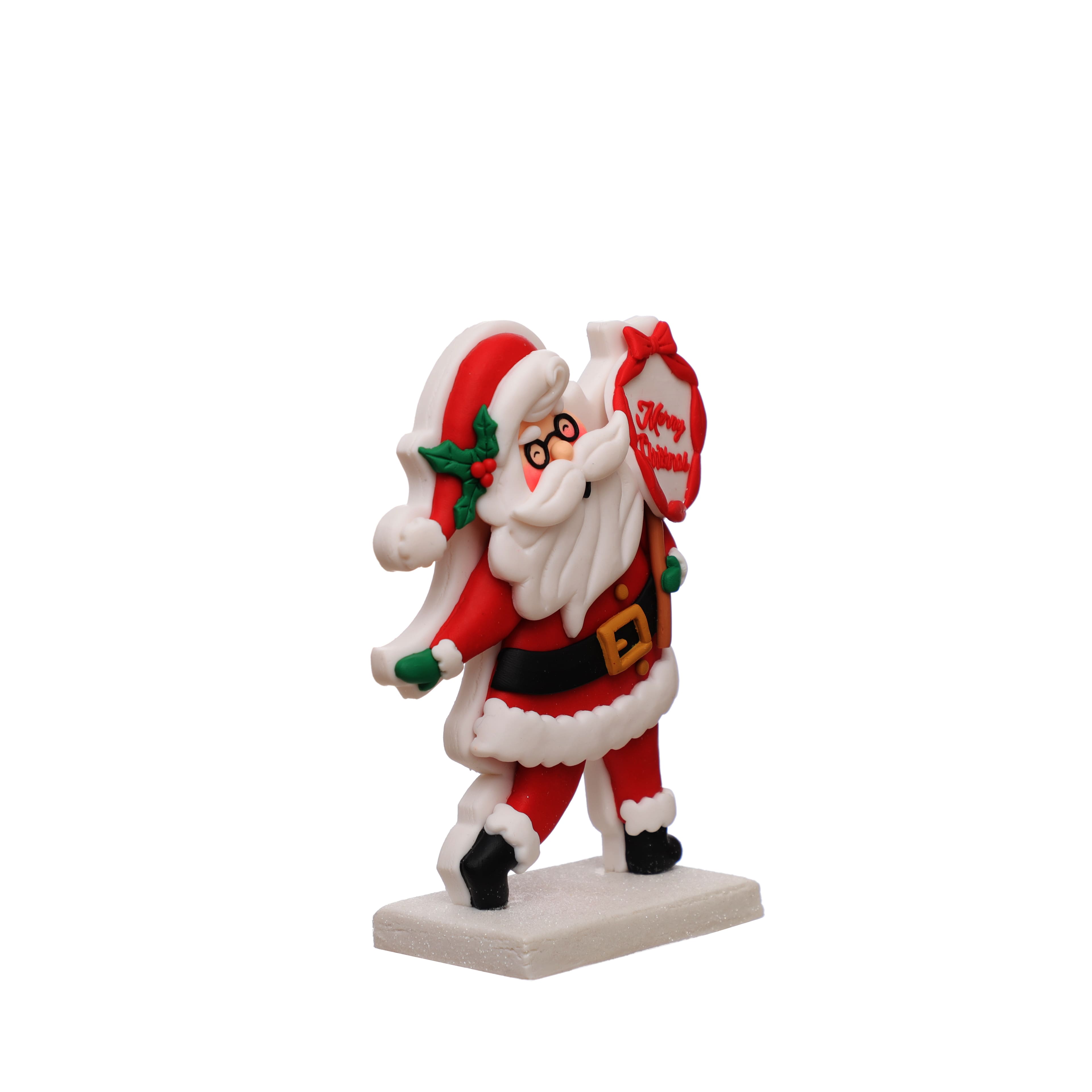 6&#x22; Santa with Merry Christmas Sign Tabletop D&#xE9;cor by Ashland&#xAE;