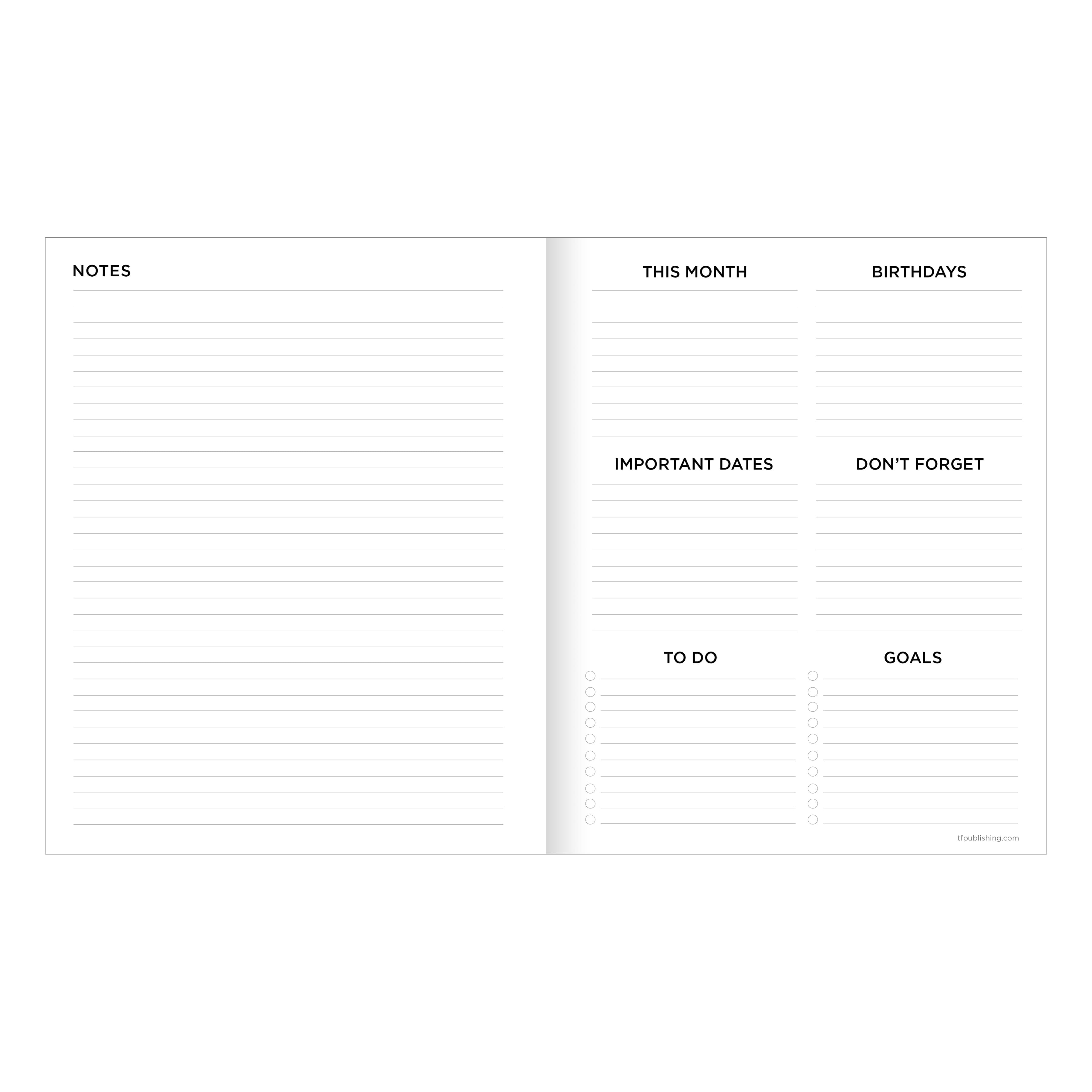 2026 Gingham Wheat Medium Monthly Planner