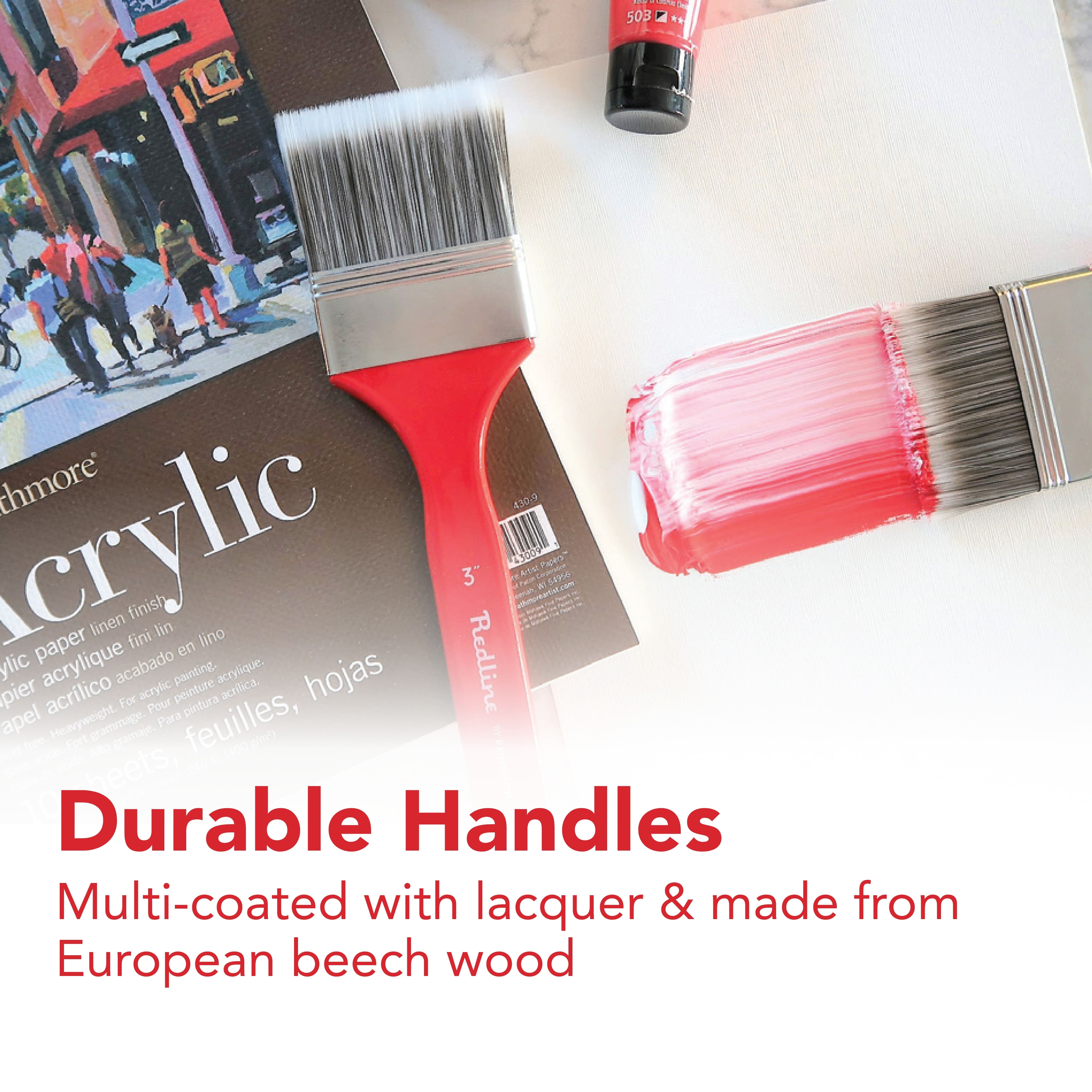 Princeton&#x2122; Redline&#x2122; Synthetic Blend Flat Paint Brush