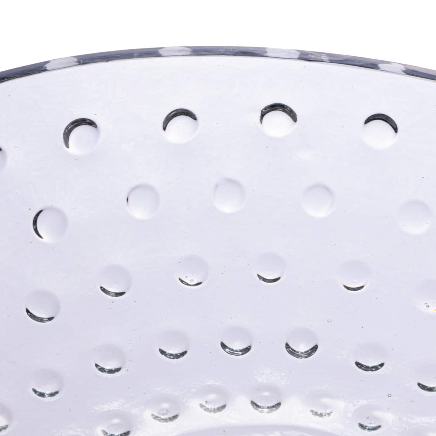 Hello Honey® 8.25" Clear Hobnail Low Round Glass Bowl