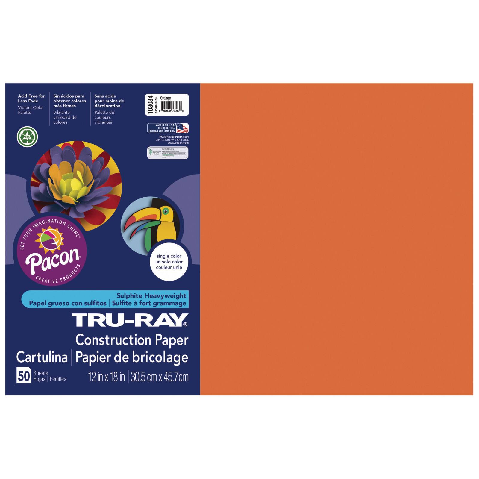 Tru-Ray® 12" x 18" Construction Paper, 50 Sheets