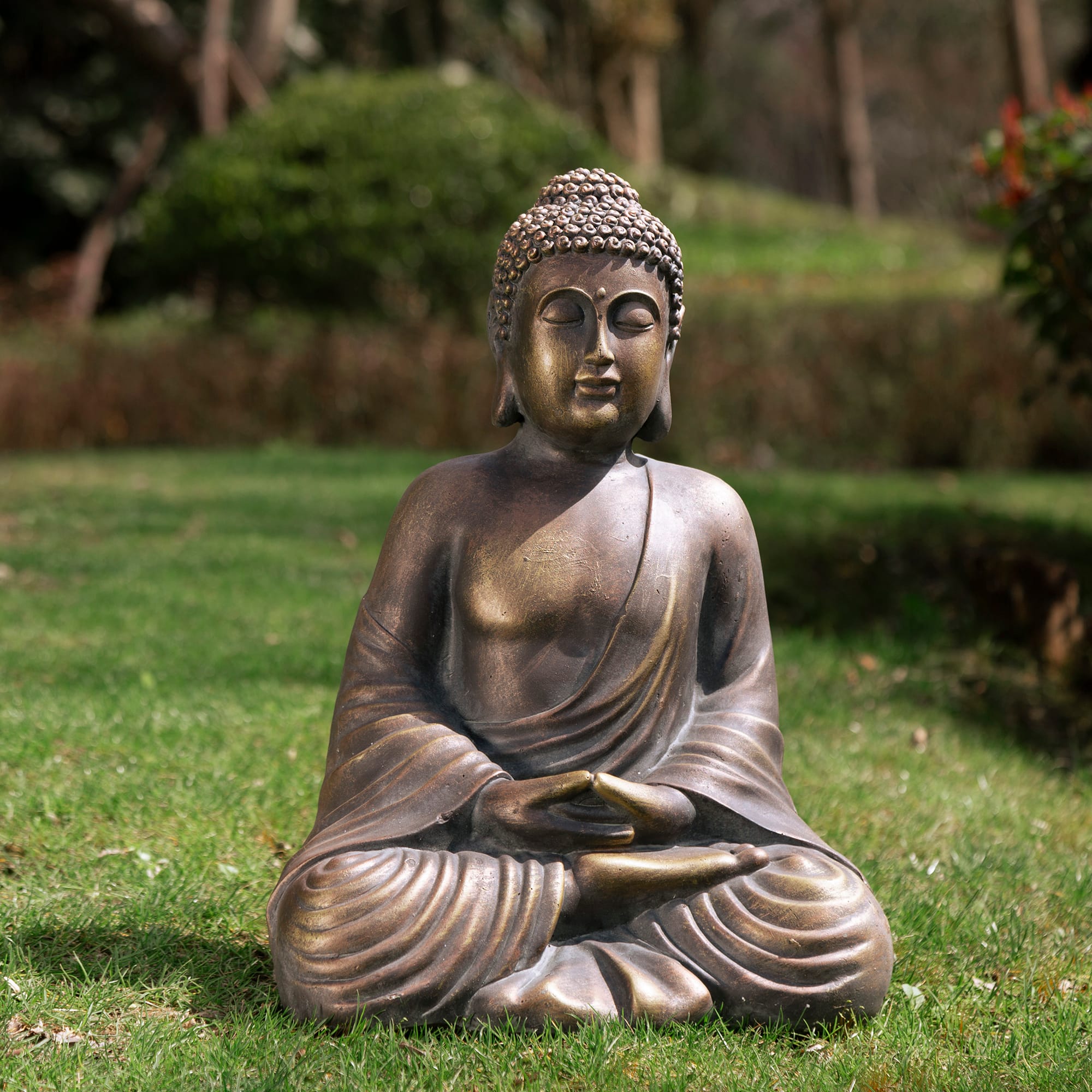 Glitzhome&#xAE; 19&#x22; Meditating Buddha Statue