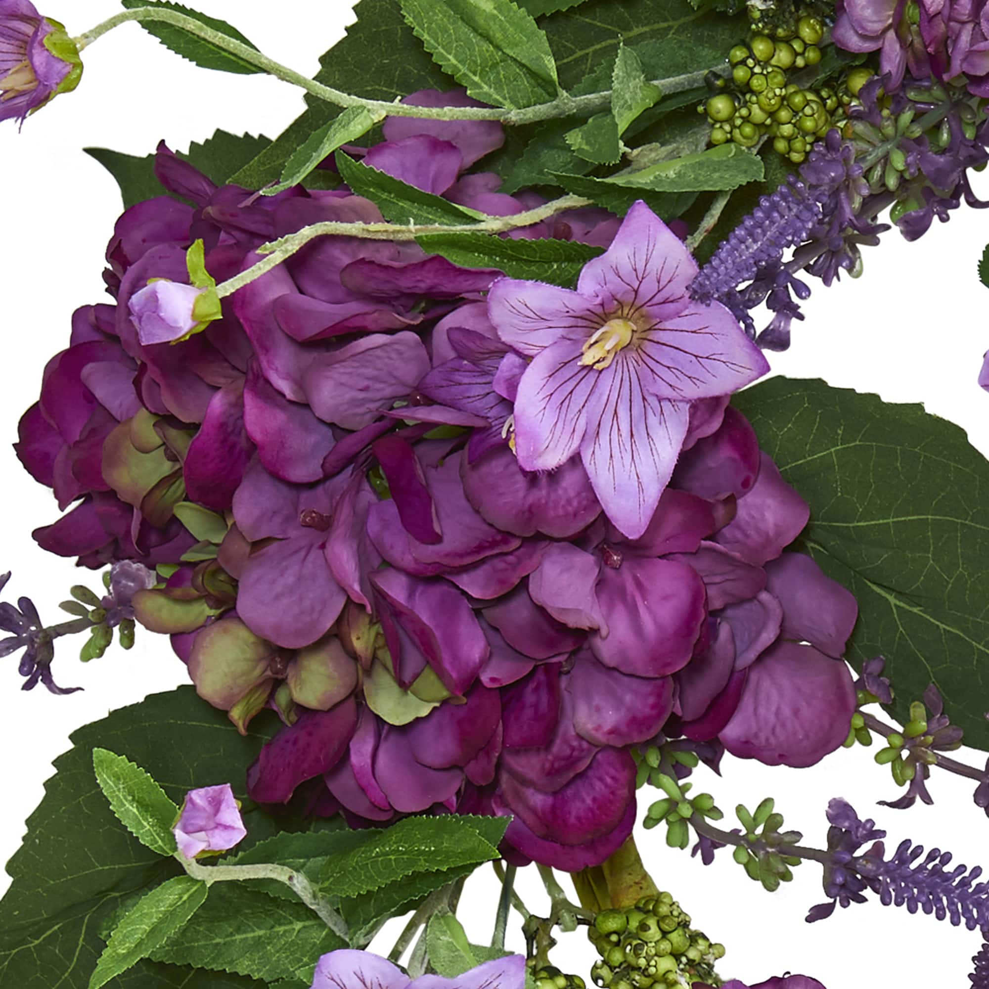 24&#x201D; Purple Hydrangea Wreath