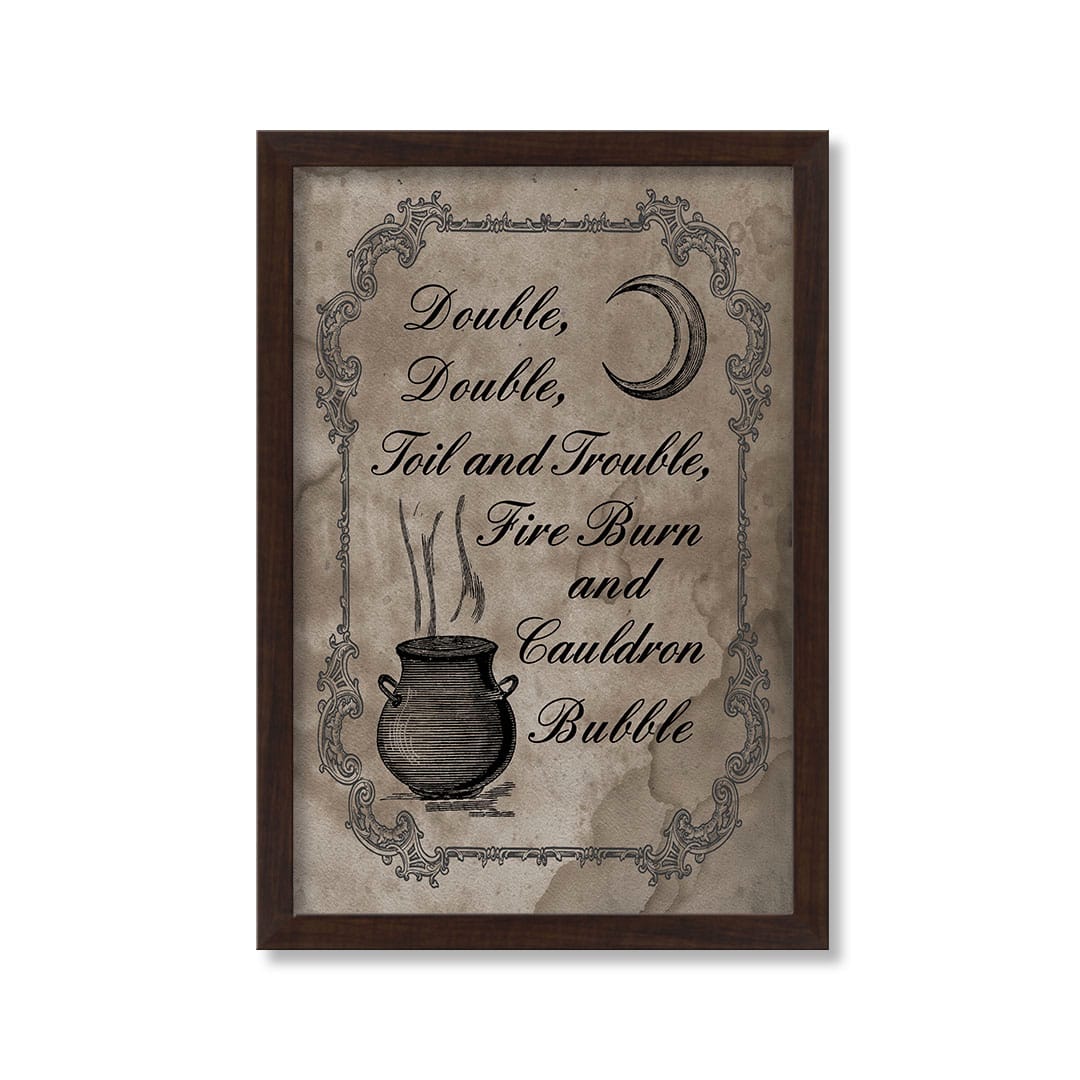 Double Double Trouble 2 20&#x22; x 30&#x22; Walnut Framed Print Under Plexiglass