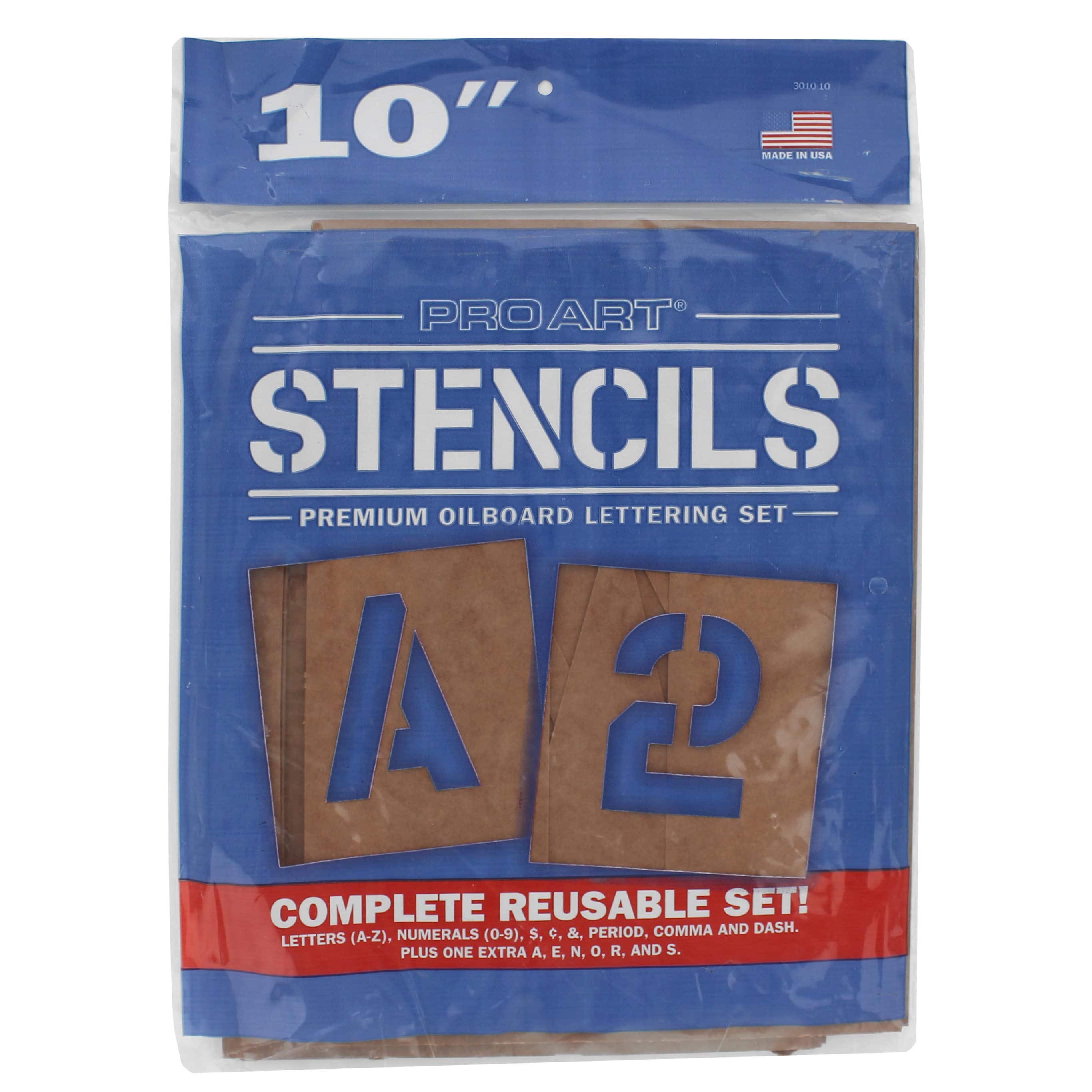 Pro Art® Oiled Stencil Board Premium Lettering Set