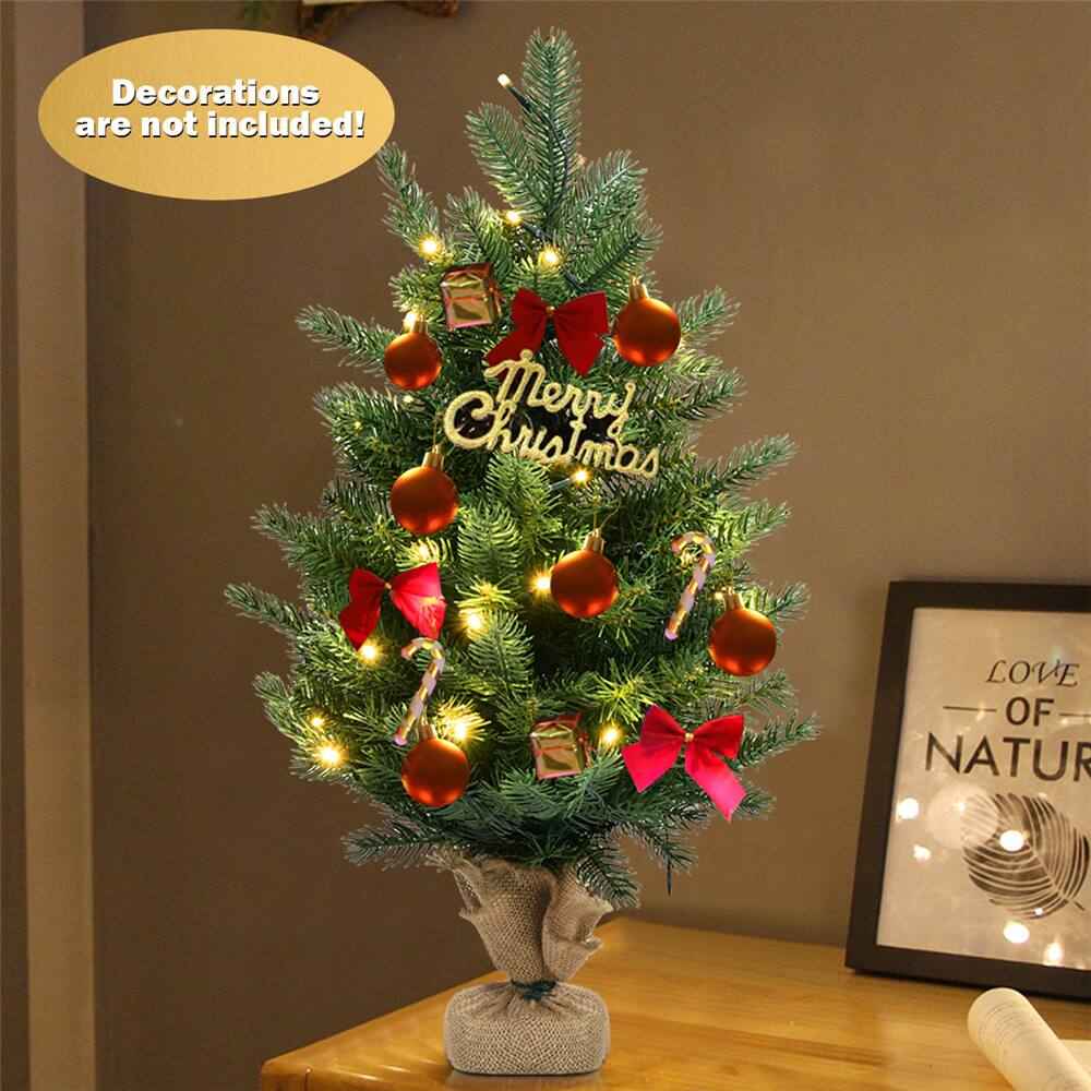 Costway 2ft. Pre‑Lit Tabletop Fir Artificial Christmas Tree with Timer LED Lights
