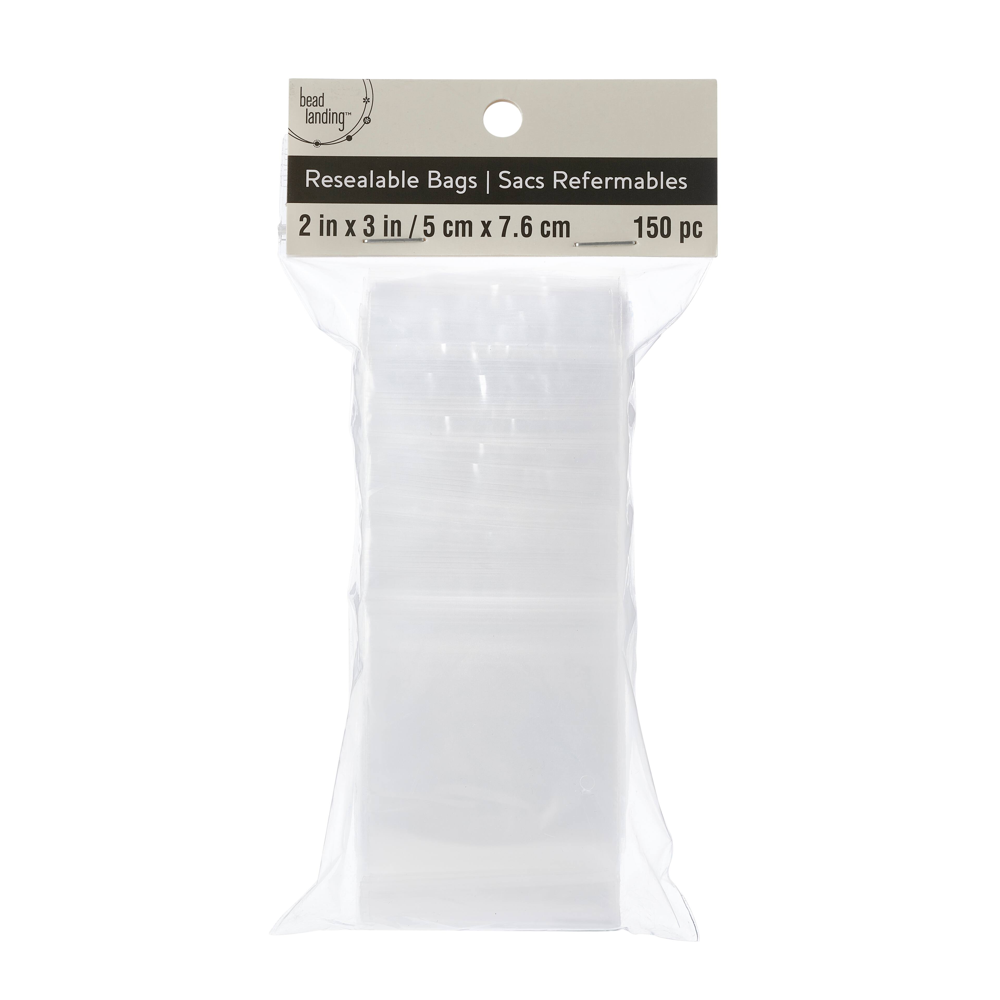 8 Packs: 150 ct. (1,200 total)  2&#x22; x 3&#x22; Resealable Zip Bags by Bead Landing&#x2122;