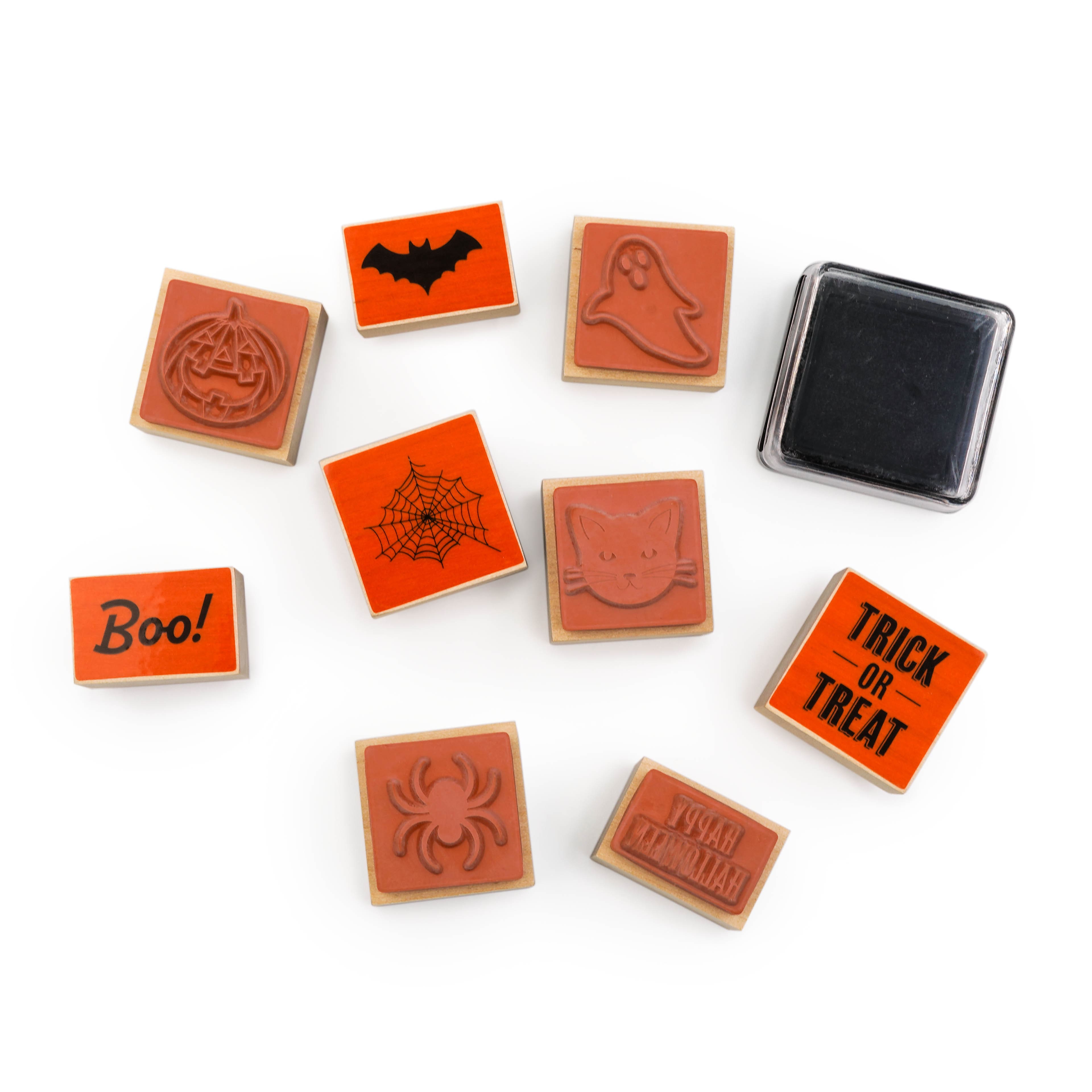 Trick-or-Treat Wood Stamps &#x26; Ink Pad Set by Recollections&#x2122;