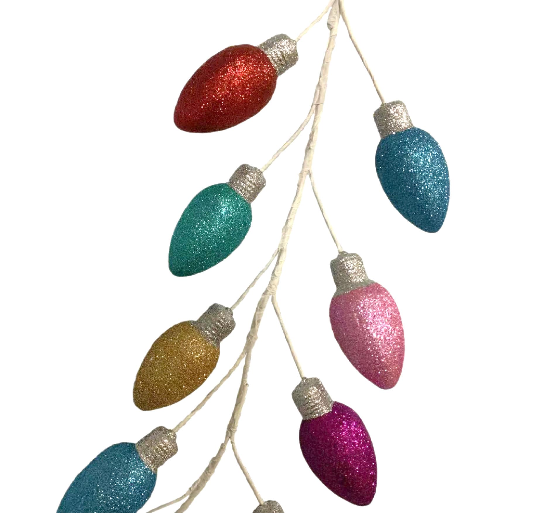 6ft. Glitter Rainbow Light Bulbs Garland by Ashland&#xAE;