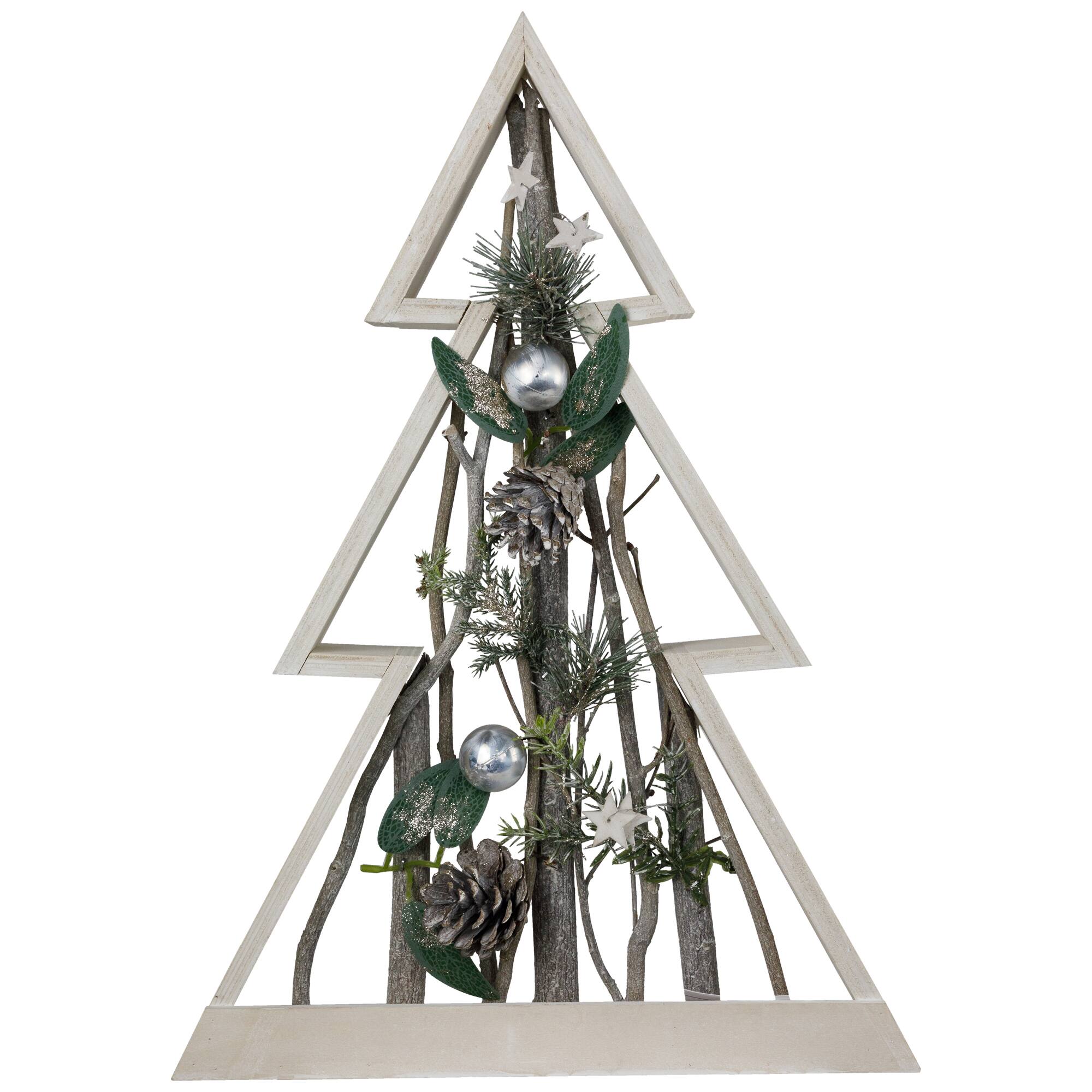 17.5&#x22; Stars &#x26; Pinecones Christmas Tree Tabletop D&#xE9;cor
