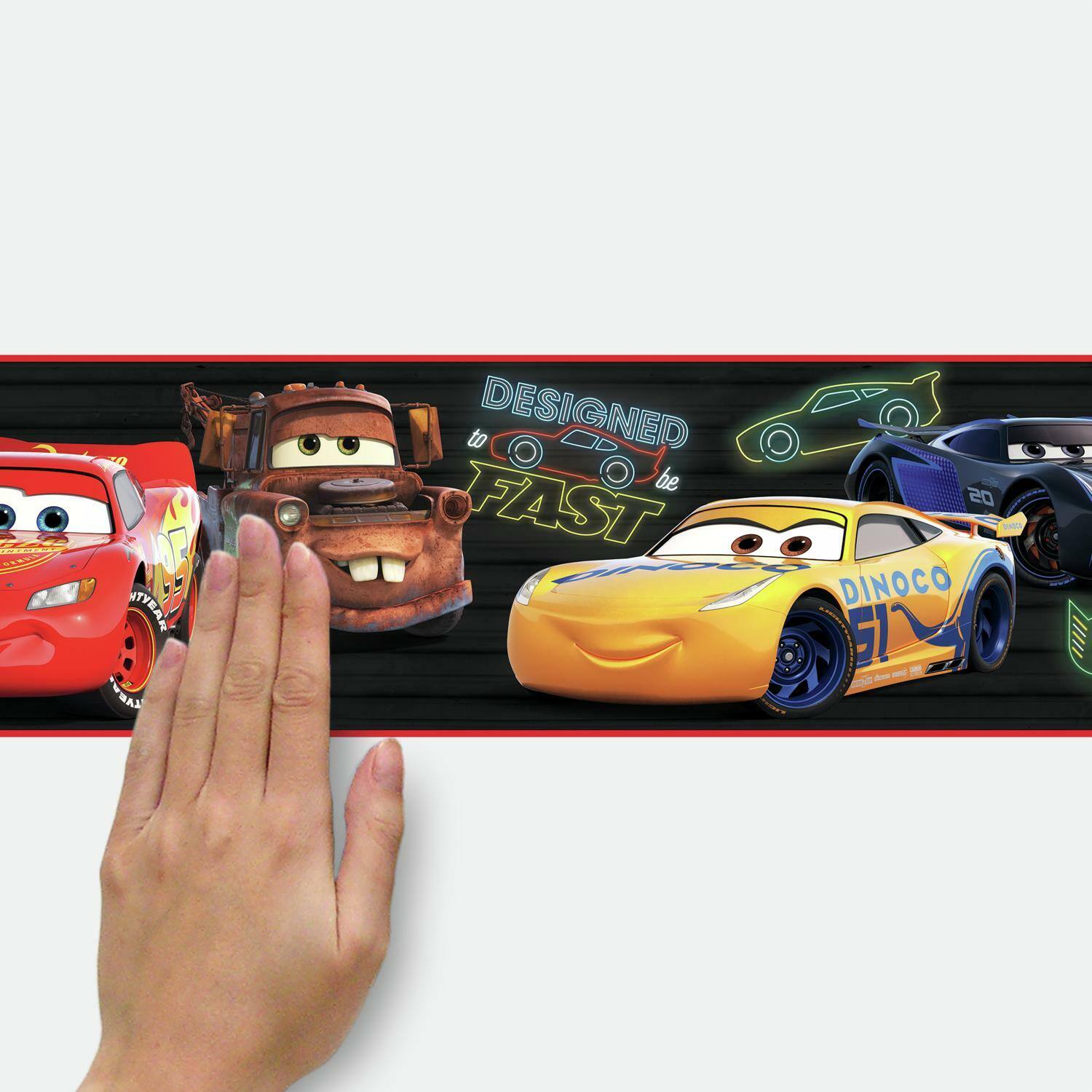 RoomMates Disney Pixar Cars Piston Cup Racing Peel & Stick Border