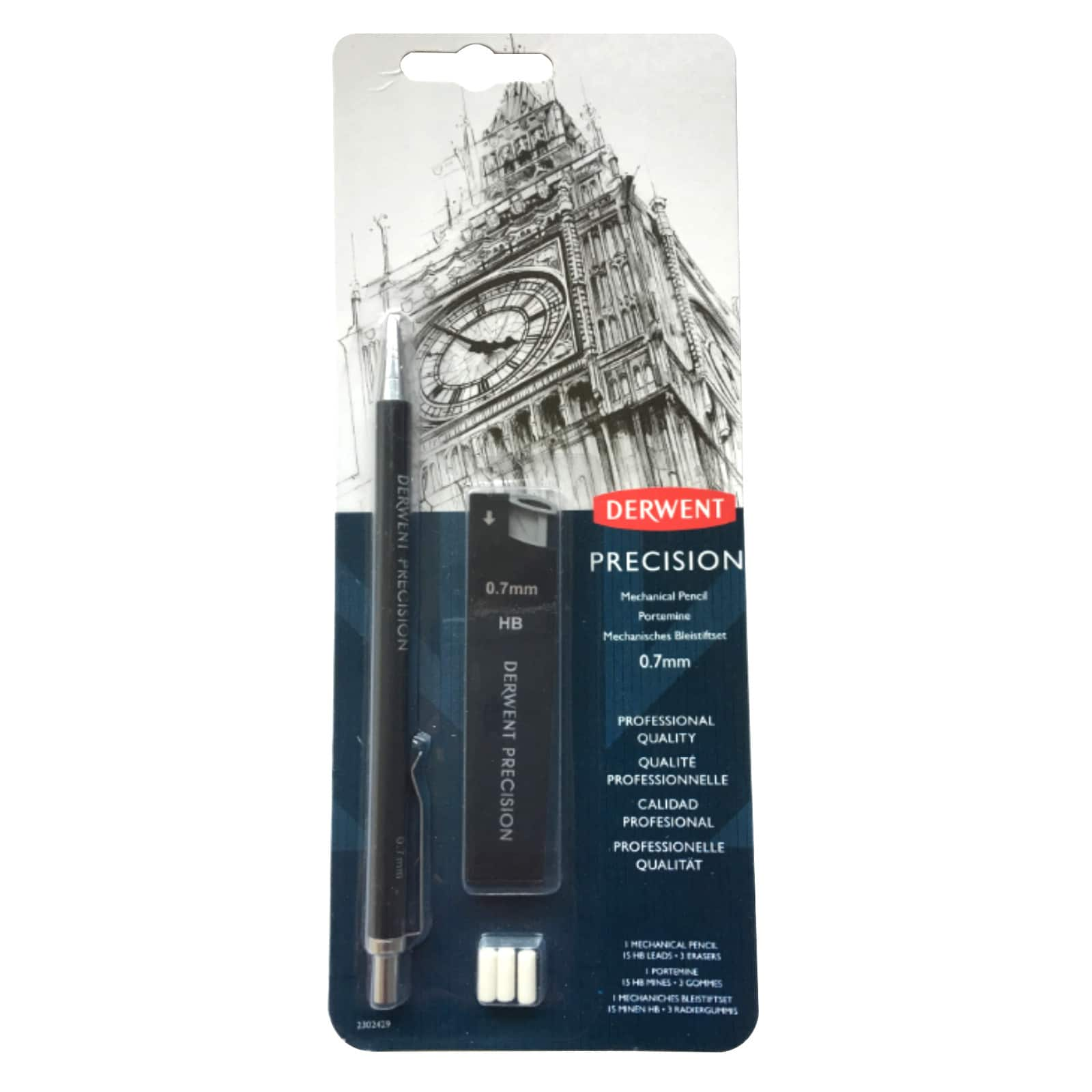 Derwent Precision Mechanical Pencil &#x26; Lead Set, 0.7mm