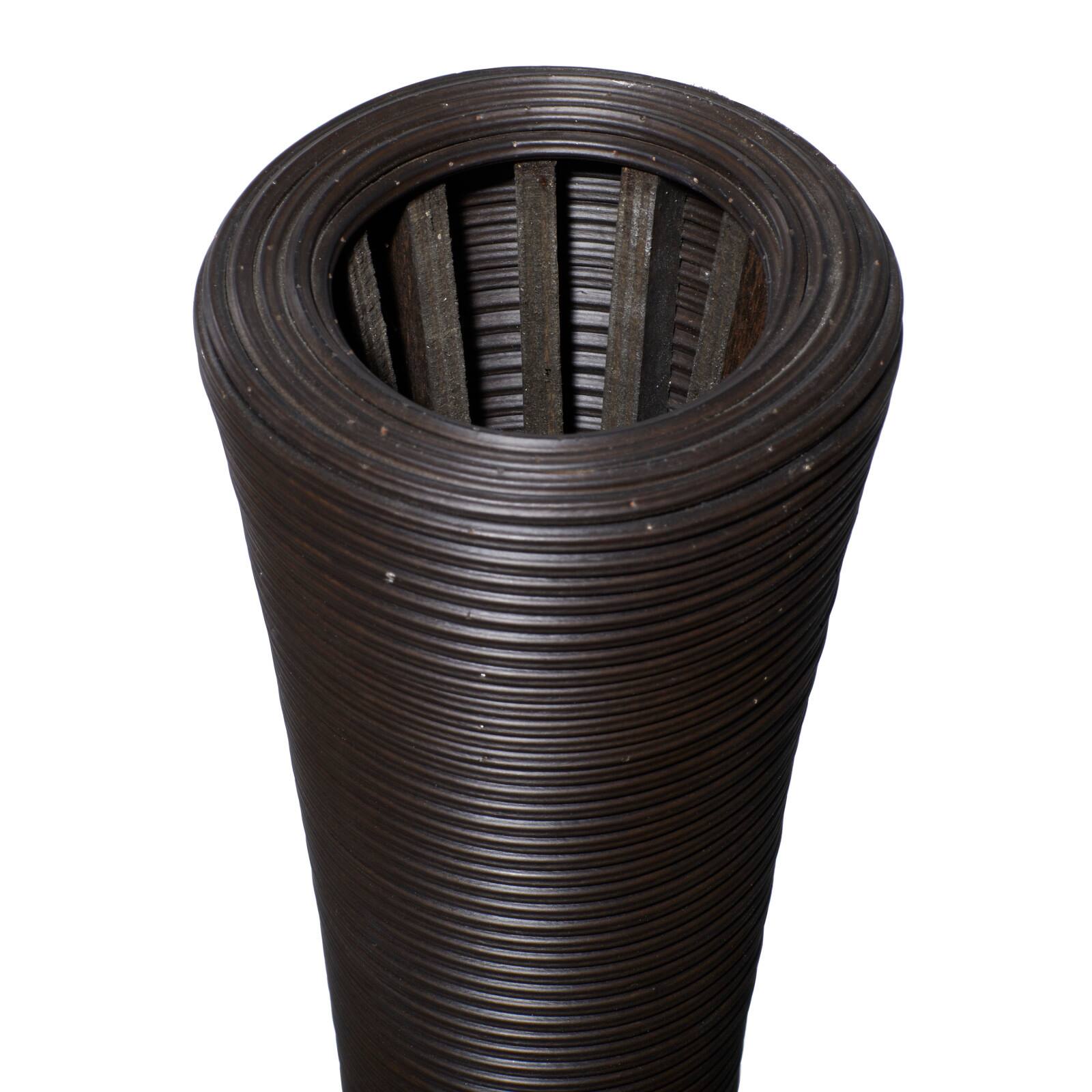 Brown Rattan Coastal Style Vase, 48" x 12" x 12"