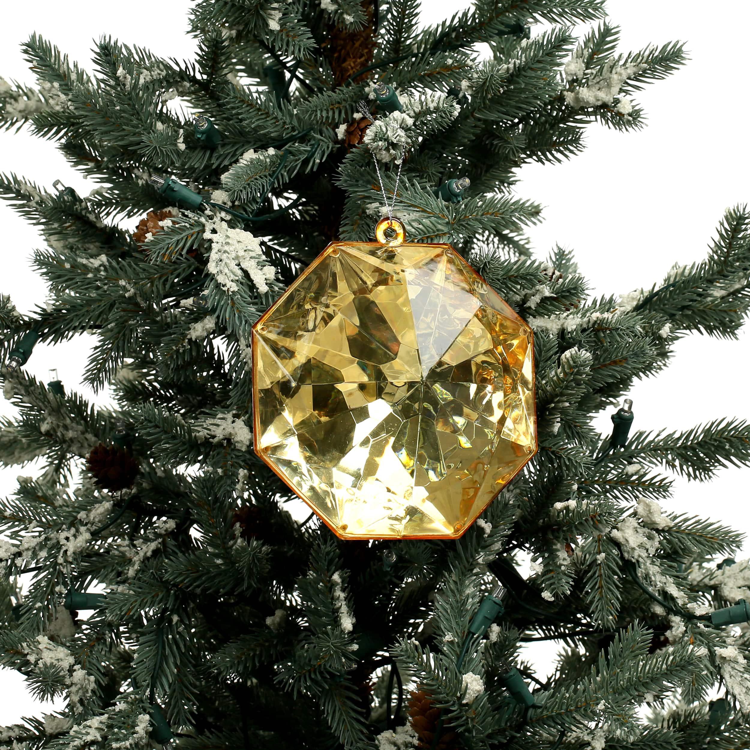 6&#x22; Faceted Round Gem Ornament by Ashland&#xAE;