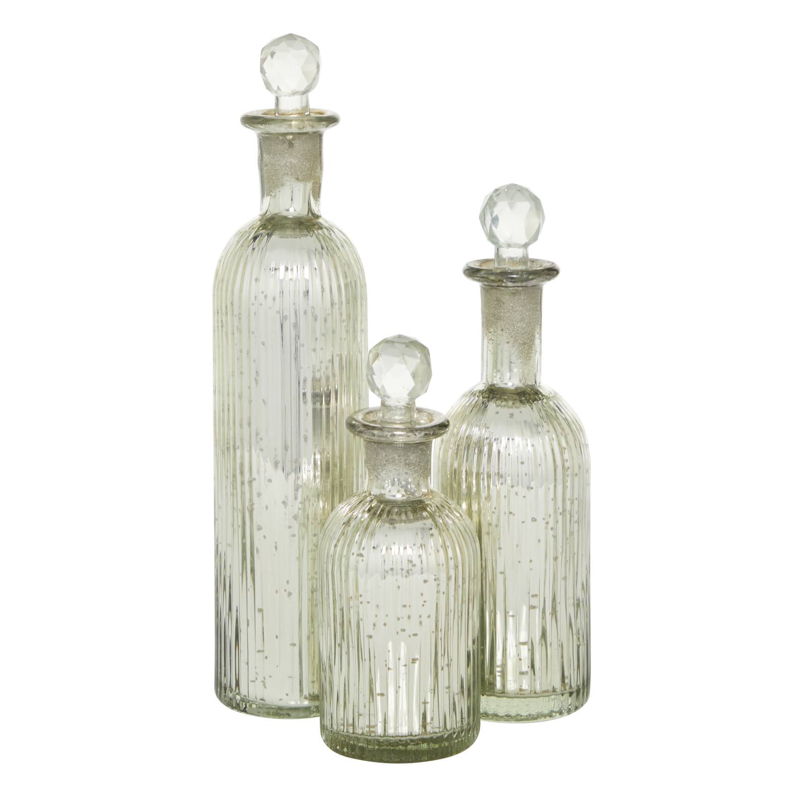 Clear Glass Glam Decorative Jars, 3ct.