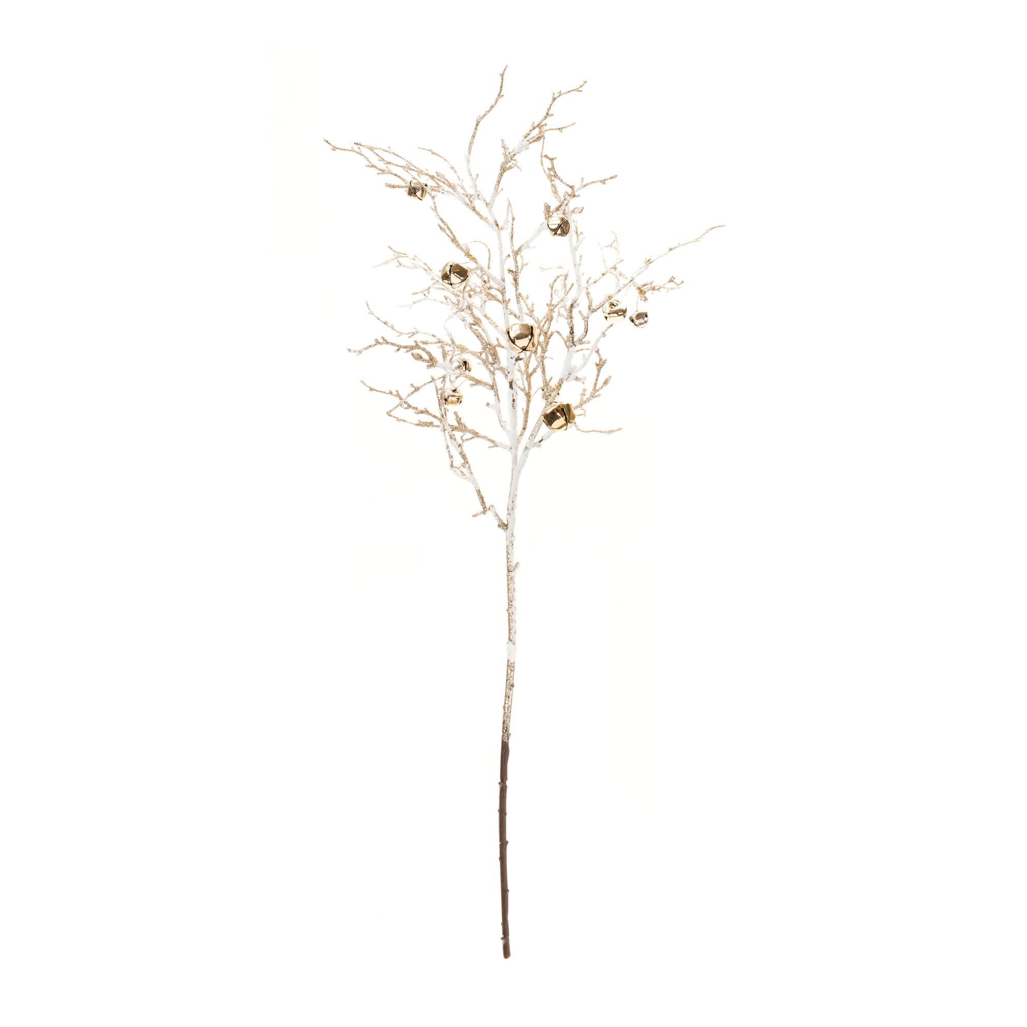 Flocked Sleigh Bell Twig Branches, 2ct.