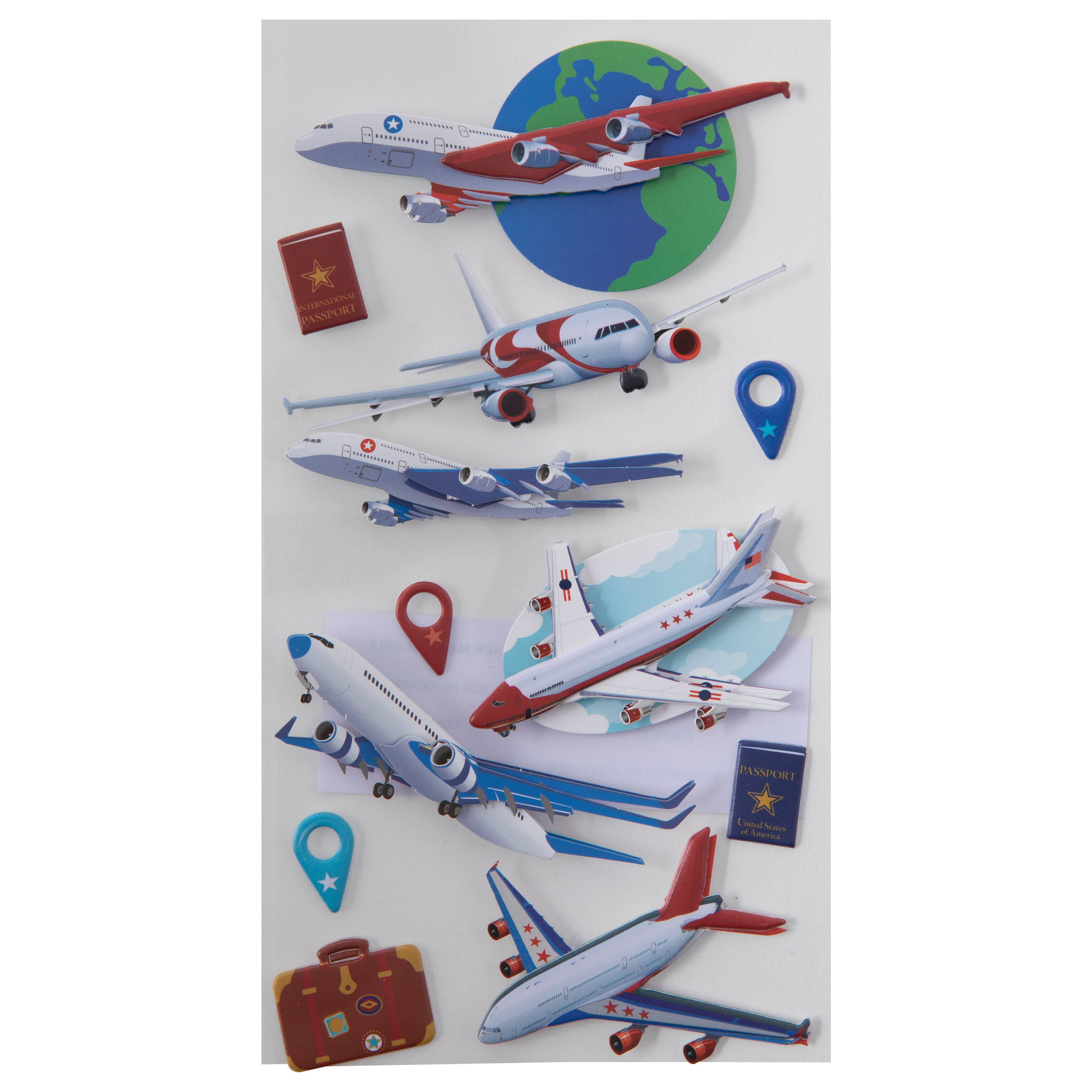 12 Pack: Jets Dimensional Stickers by Recollections&#x2122;