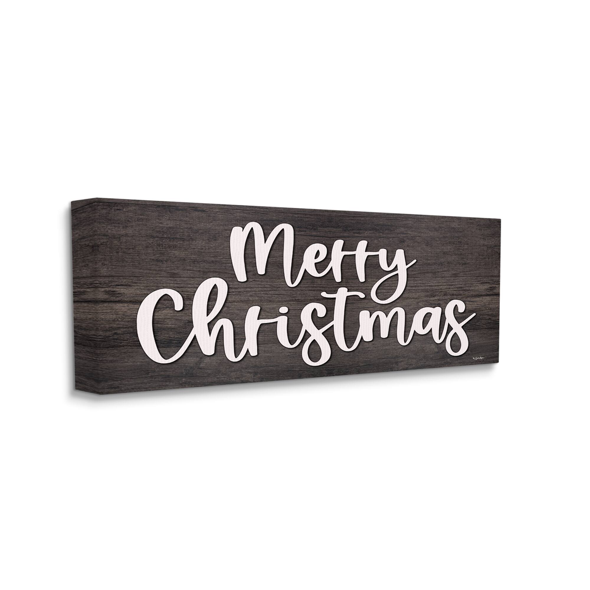 Stupell Industries Merry Christmas Farmhouse Phrase Canvas Wall Art