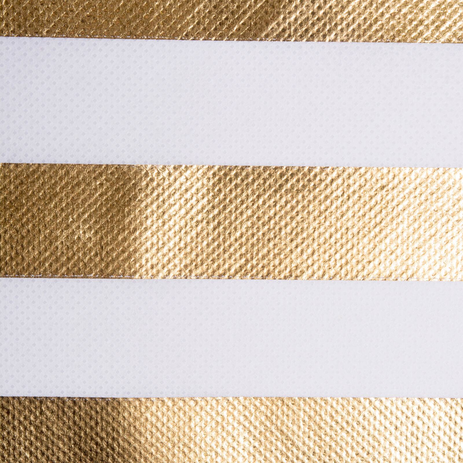 DII&#xAE; 11&#x22; Nonwoven Polyester White &#x26; Gold Stripes Storage Cube, 2ct.