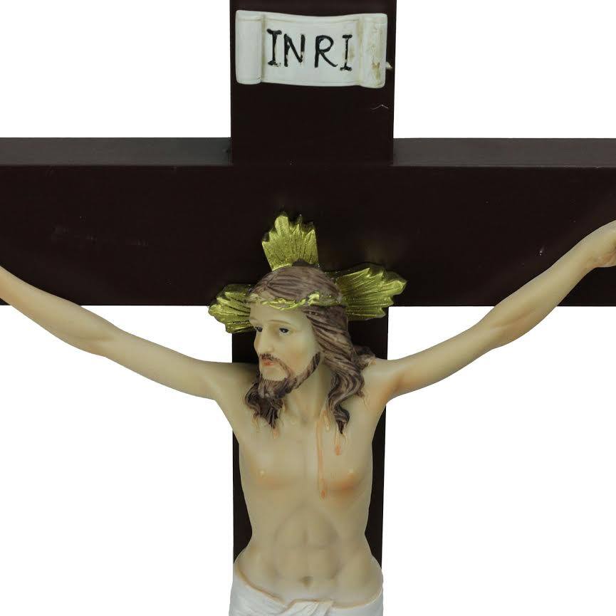 14.5" INRI Jesus on Crucifix Table Top Decoration