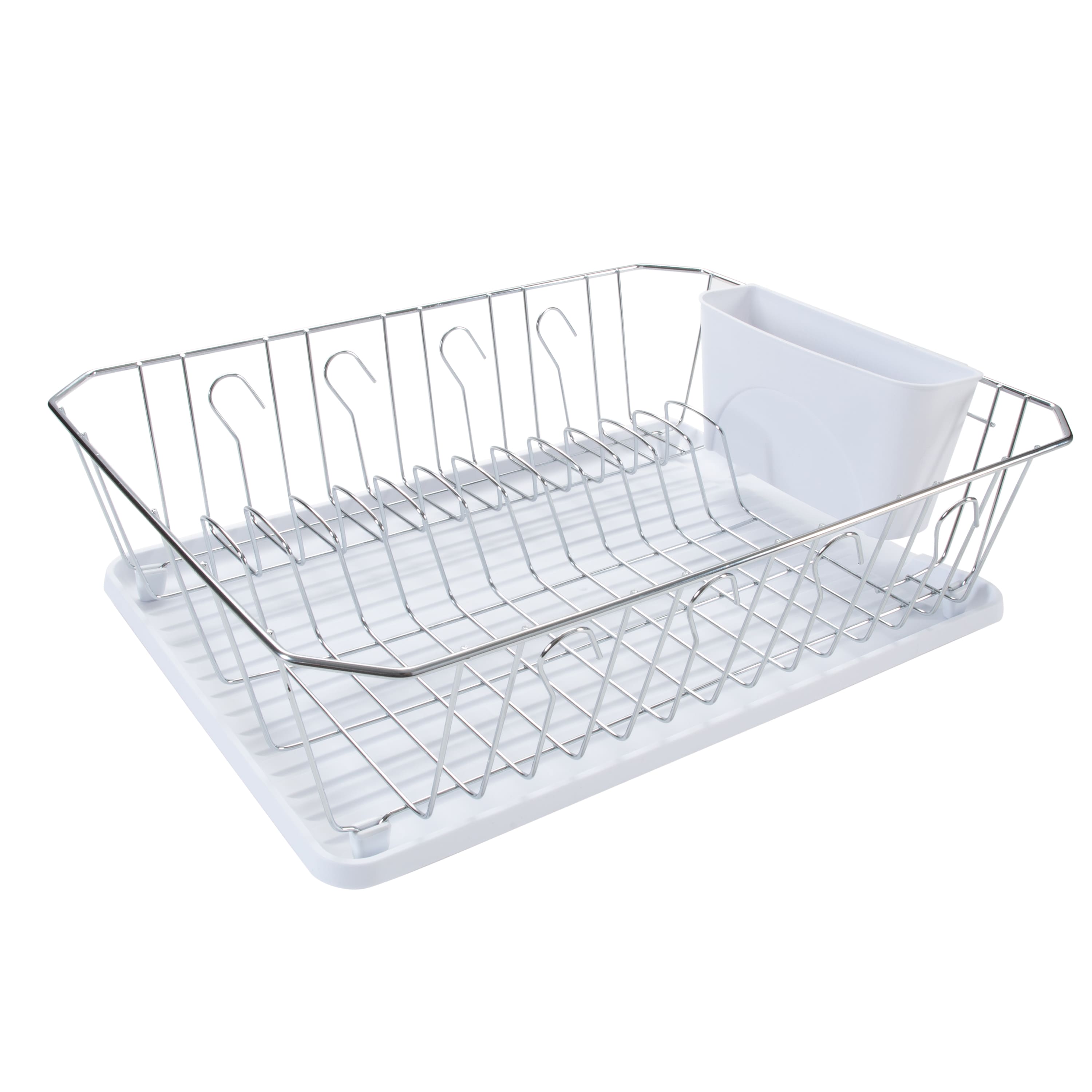 Kitchen Details Chrome 3 Piece Set Dish Rack in Black (17.25 x