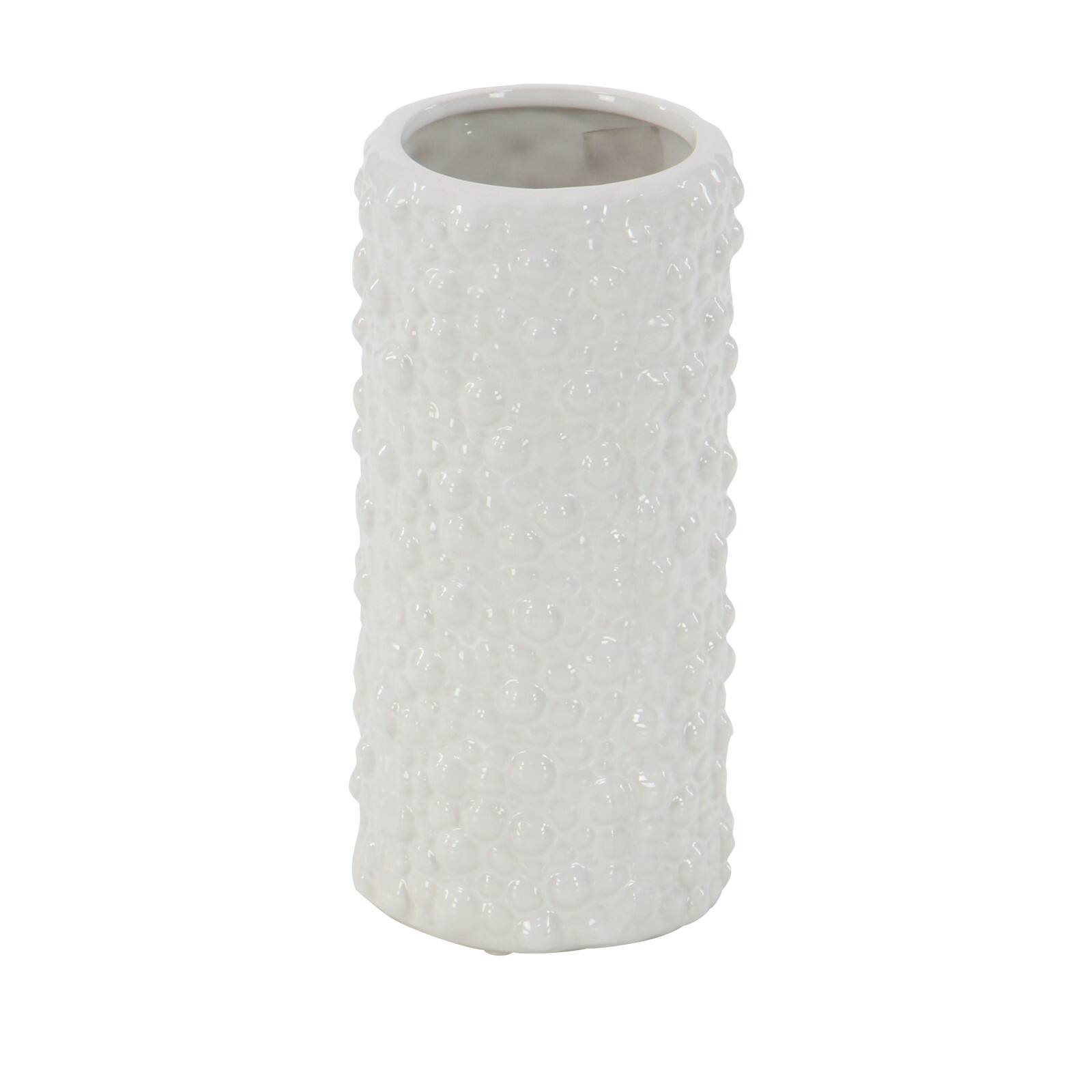 CosmoLiving by Cosmopolitan White Stoneware Modern Vase Set